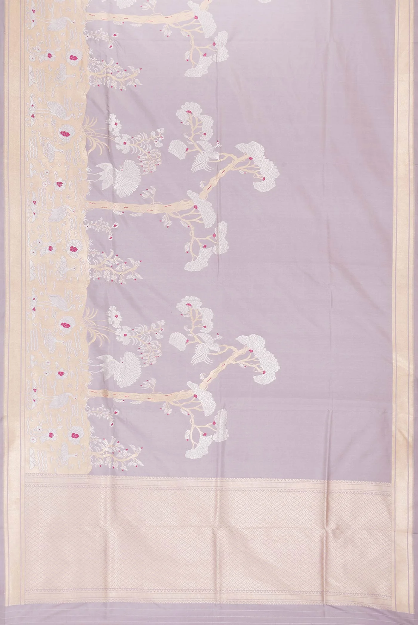 Lavender Dual Tone Banarasi Saree - Image 6