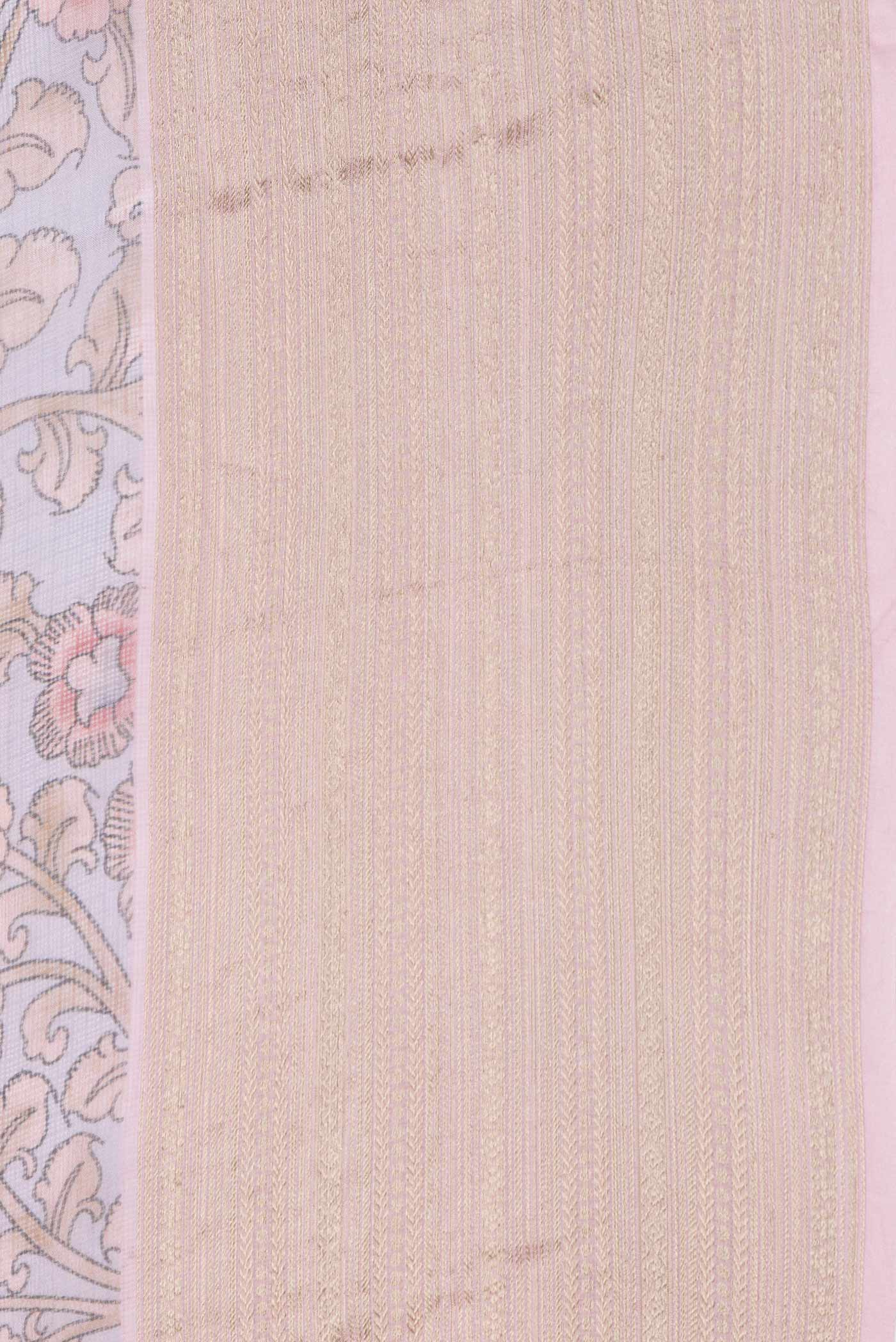 Lavender Dual Tone Blended Kota Silk Saree - Image 3
