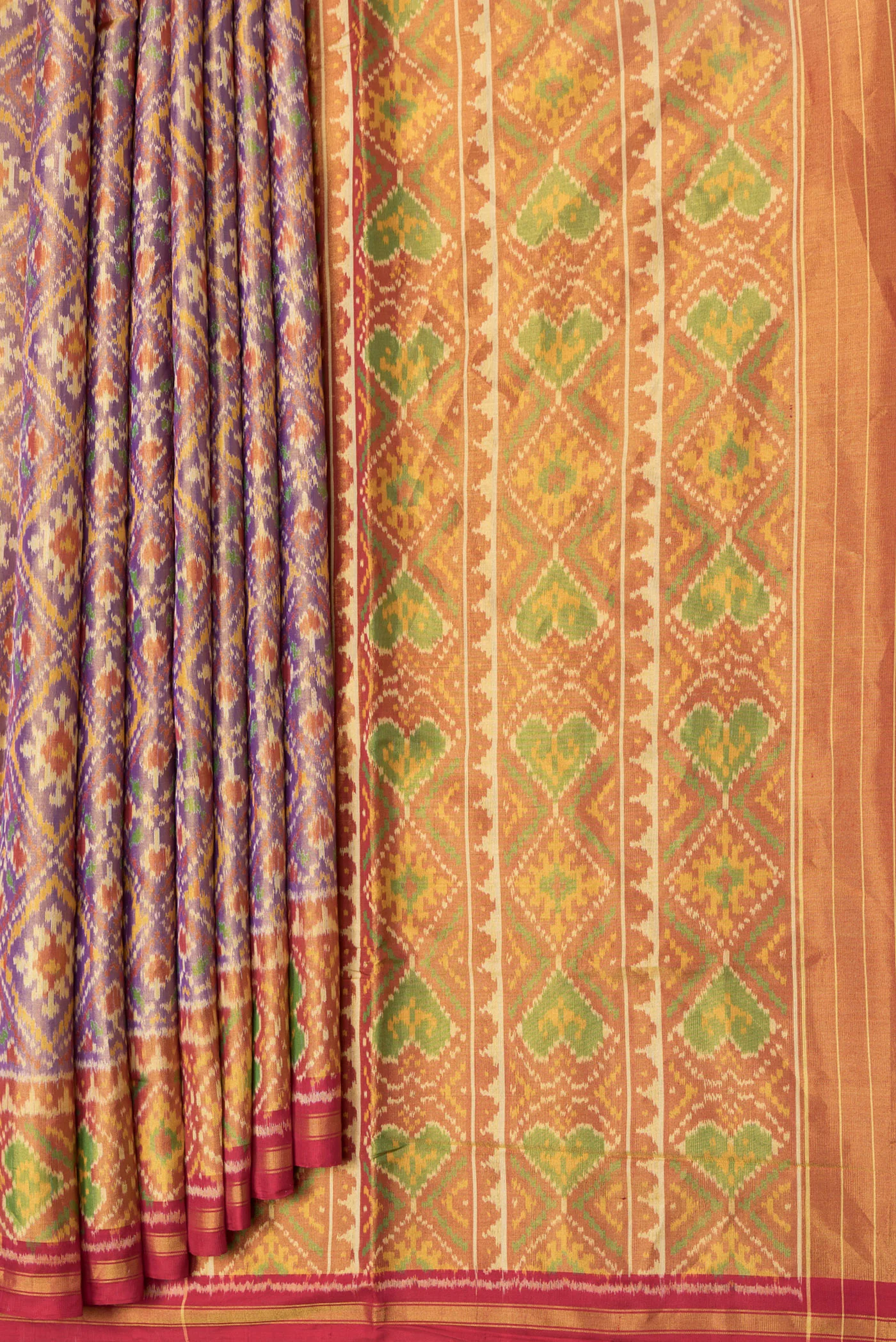 Purple Rajkot Patola Silk Saree - Image 4