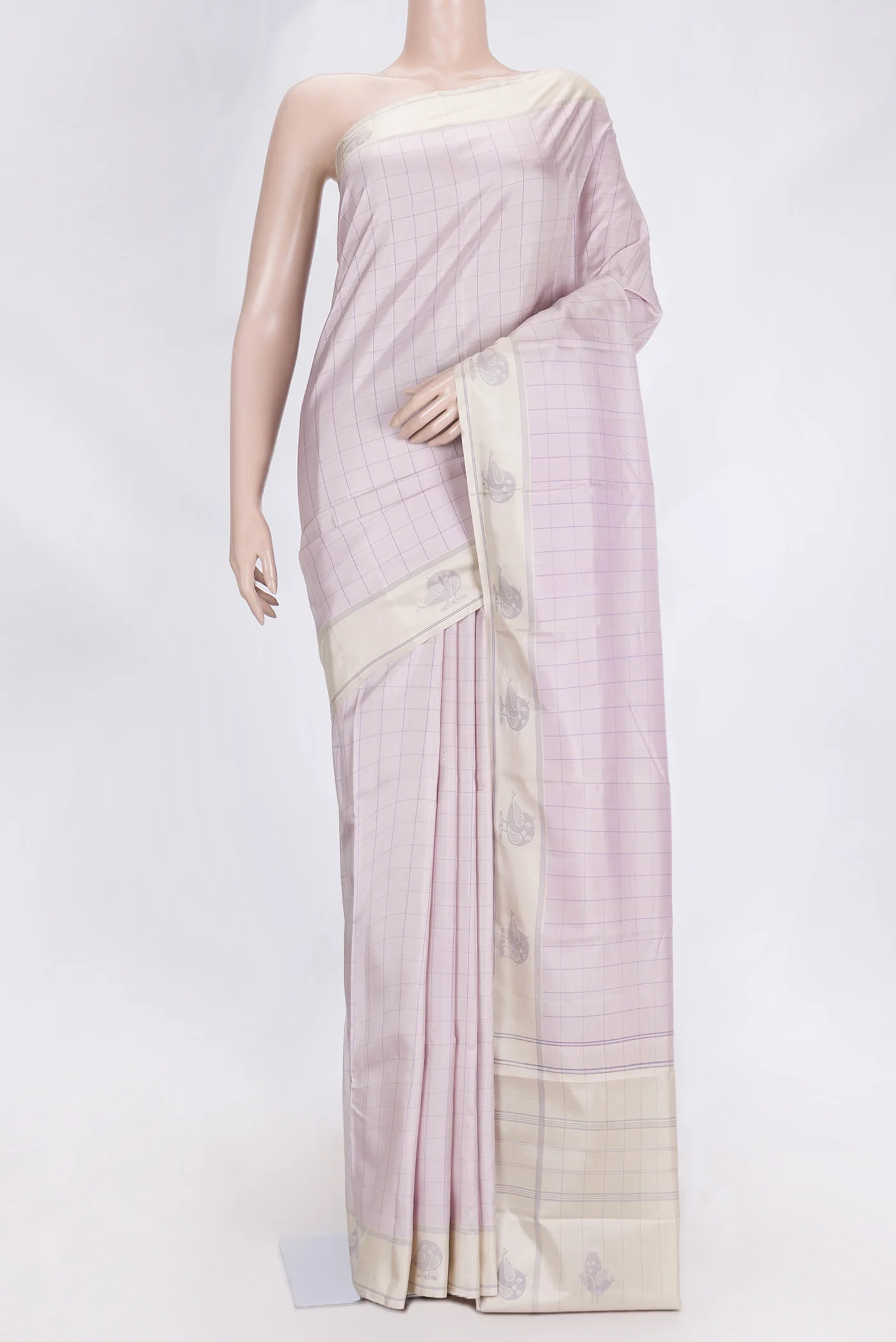 Lavender Dual Tone Kanchipuram Saree