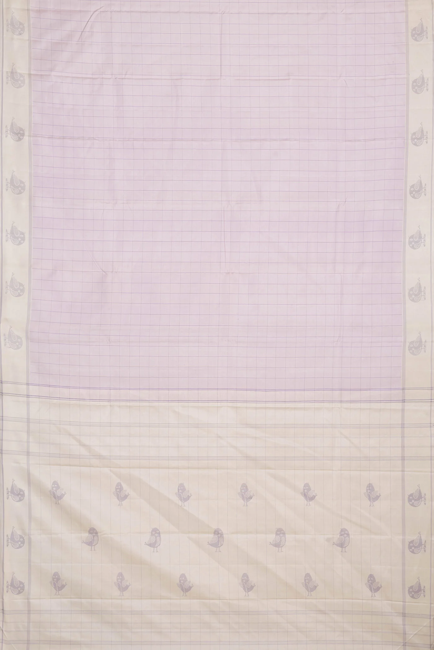 Lavender Dual Tone Kanchipuram Saree - Image 6