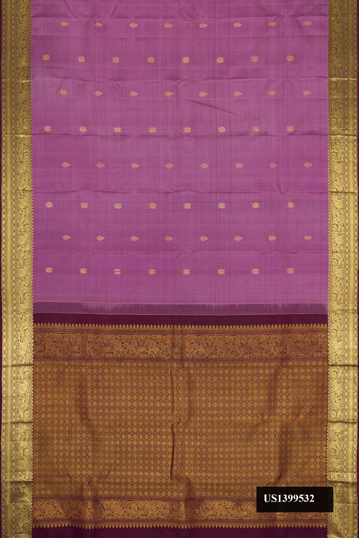 Lavender Dual Tone Kanchipuram Silk Saree
