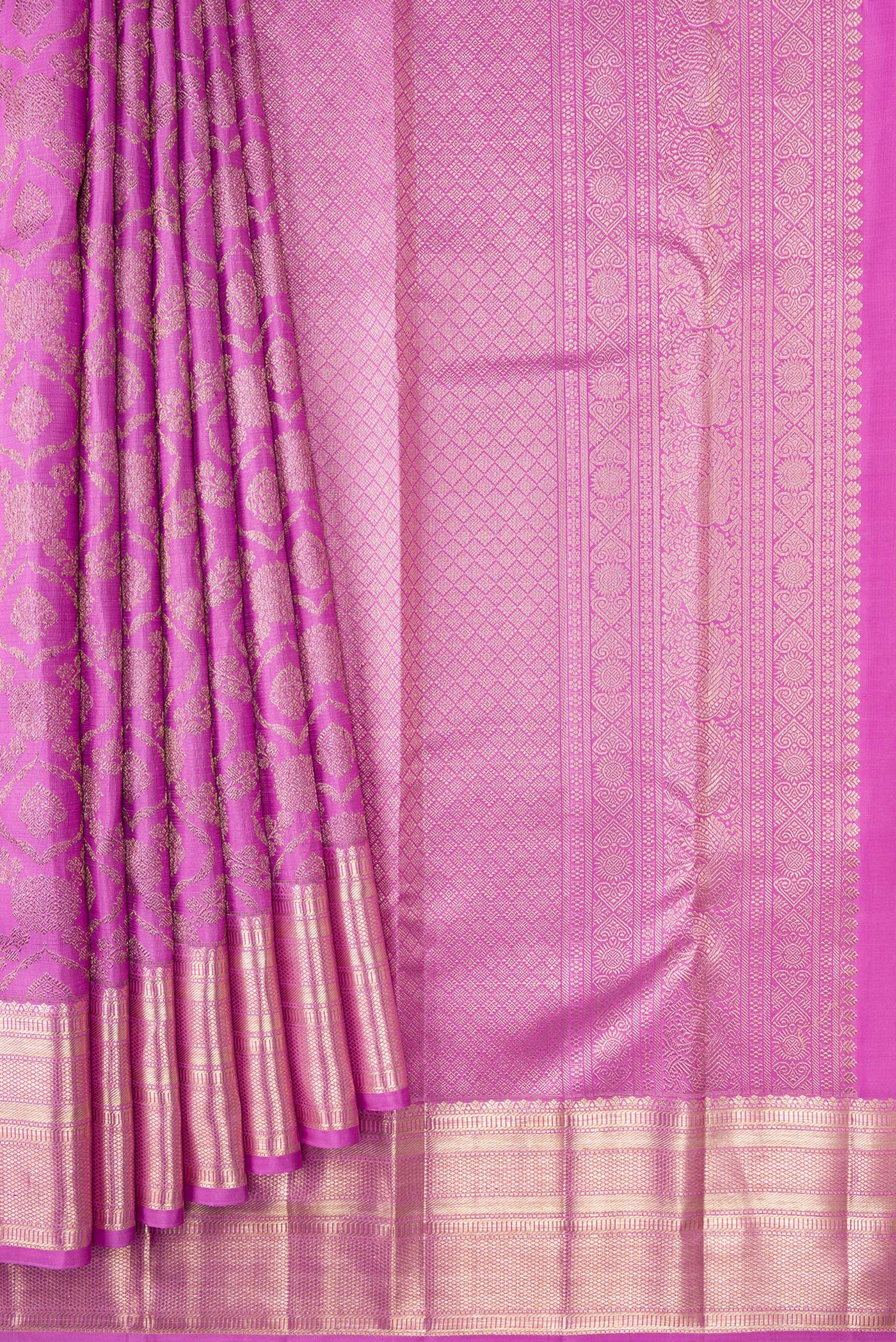 Lavender Kanchipuram Silk Saree - Image 4