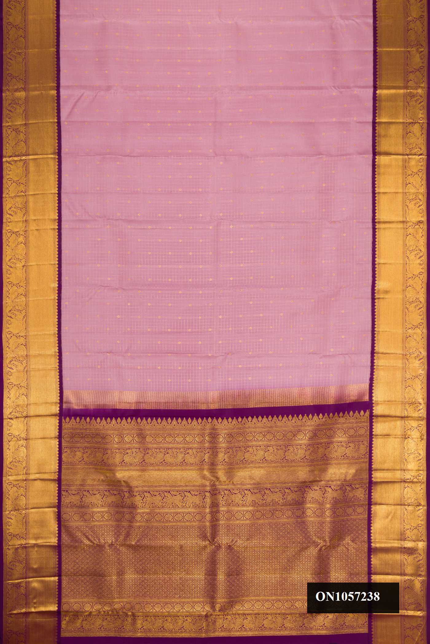 Lavender Dual Tone Kanchipuram Silk Saree