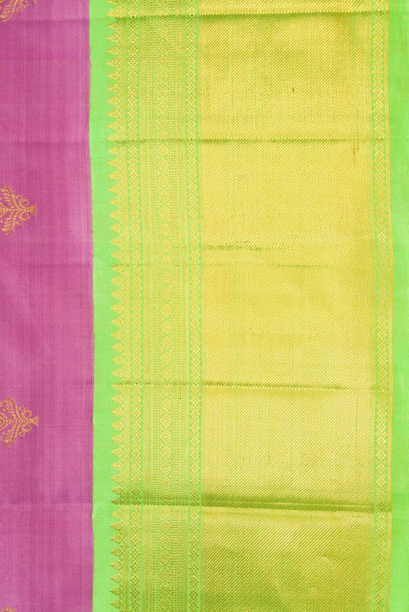 Lavender Dual Tone Kanjivaram Silk Saree - Image 6