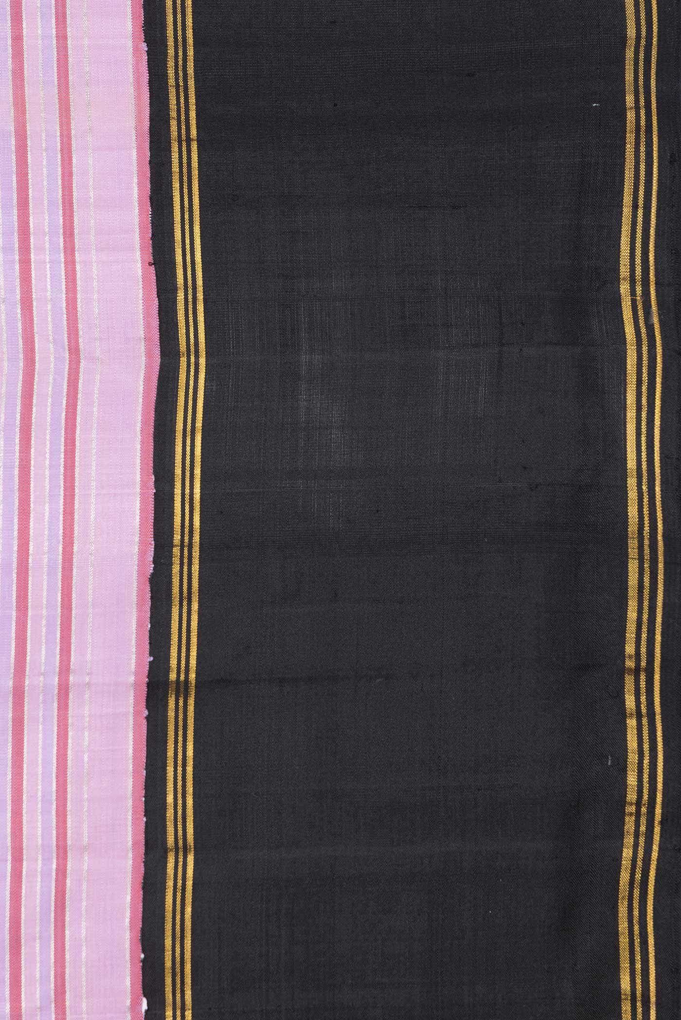 Pure Silk Pure Zari Lavender Dual Tone Kanjivaram Saree - Image 6