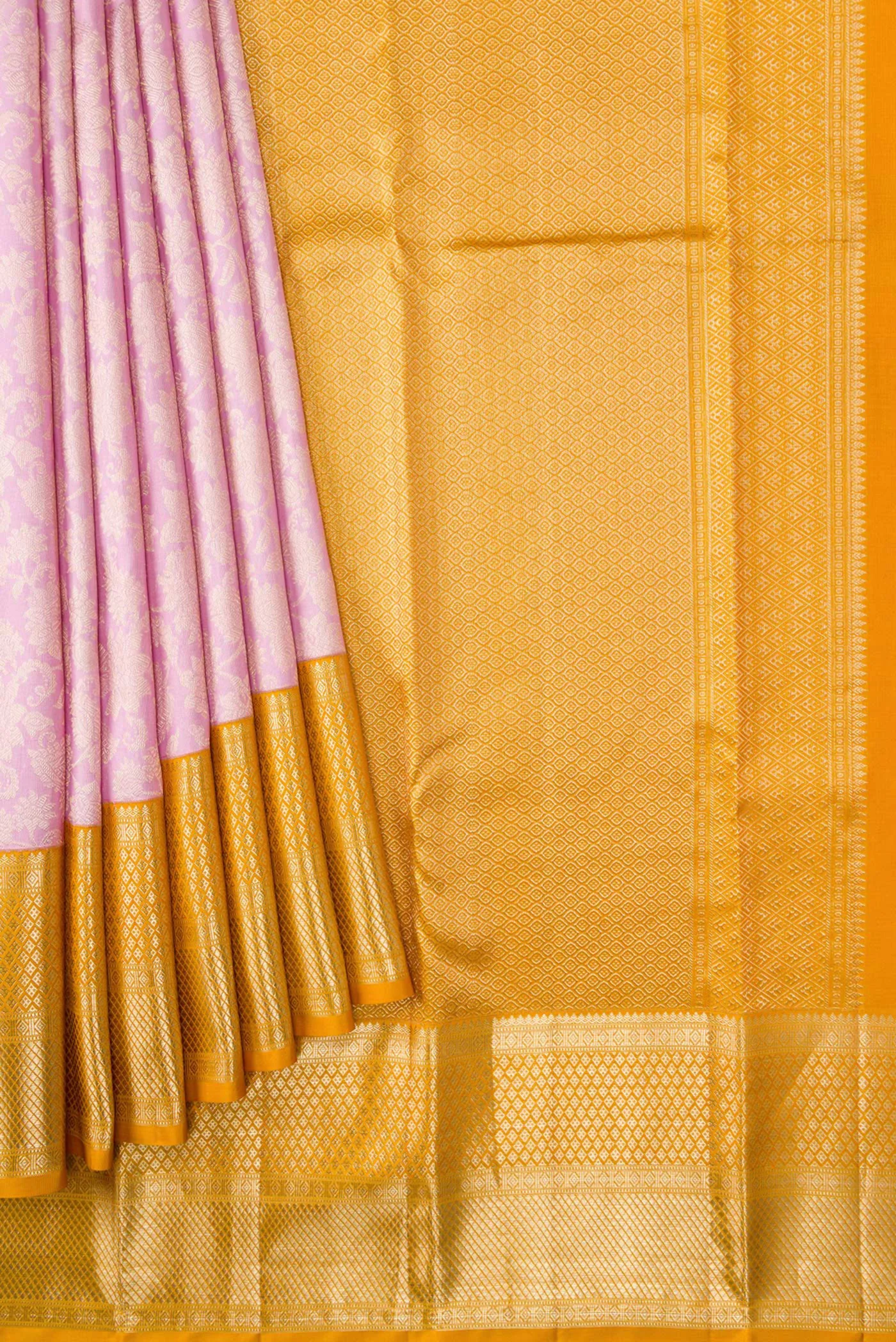 Lavender Kanjivaram Silk Saree - Image 4