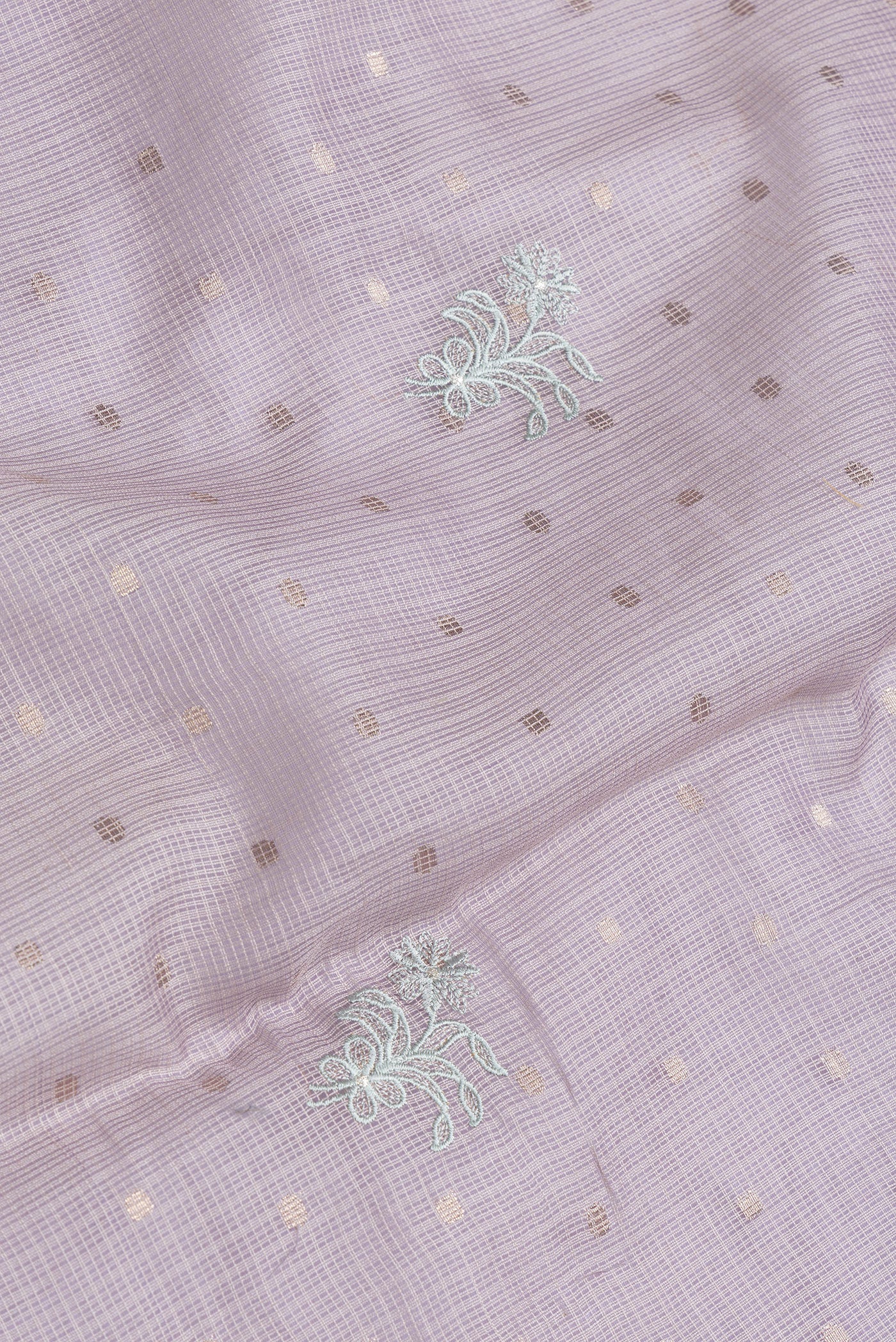 Lavender Kota Silk Saree - Image 2