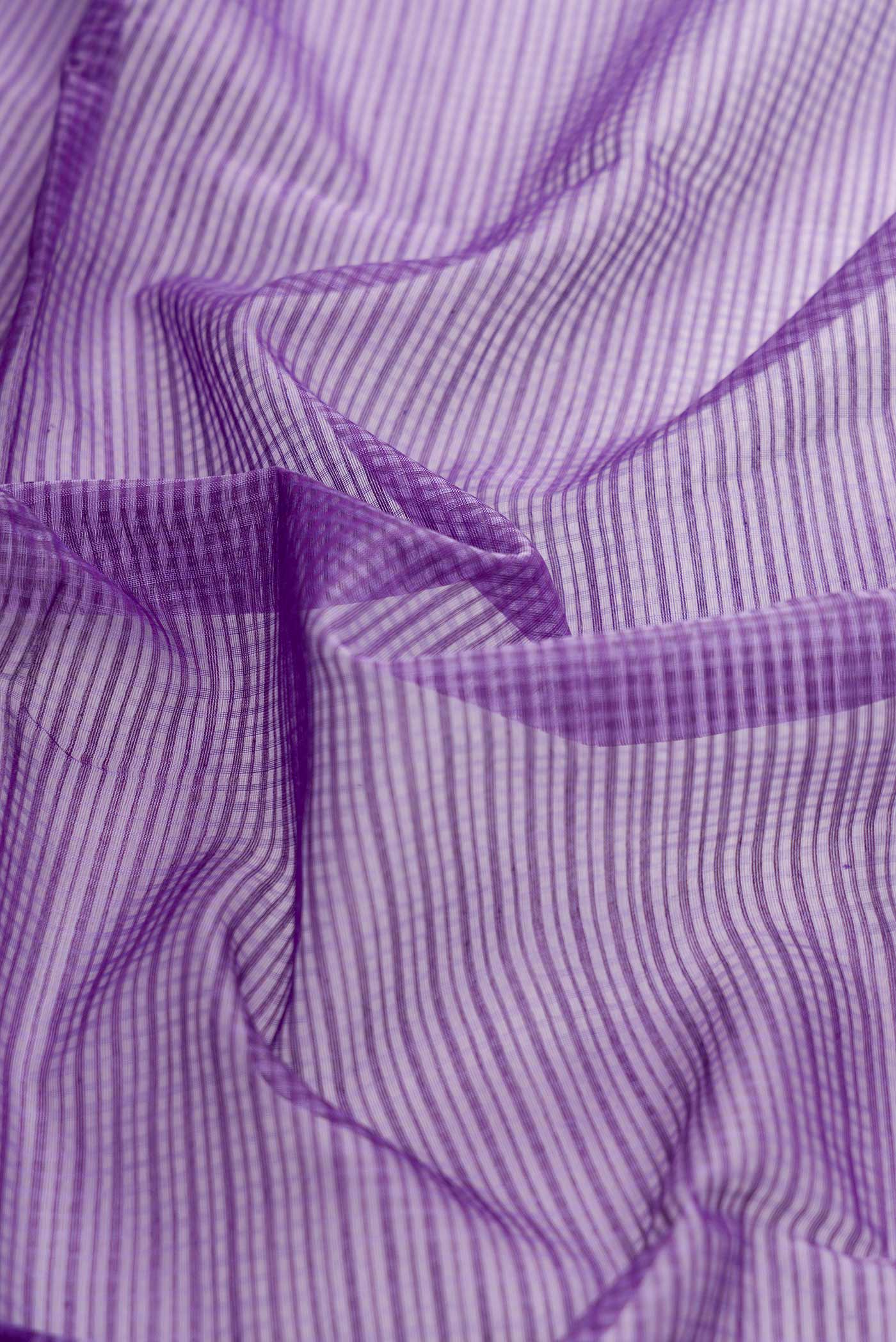 Lavender Dual Tone Maheshwari Silk Saree - Image 2
