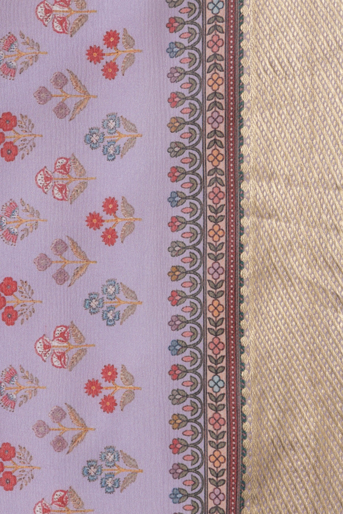 Lavender Mysore Chiffon Saree - Image 3