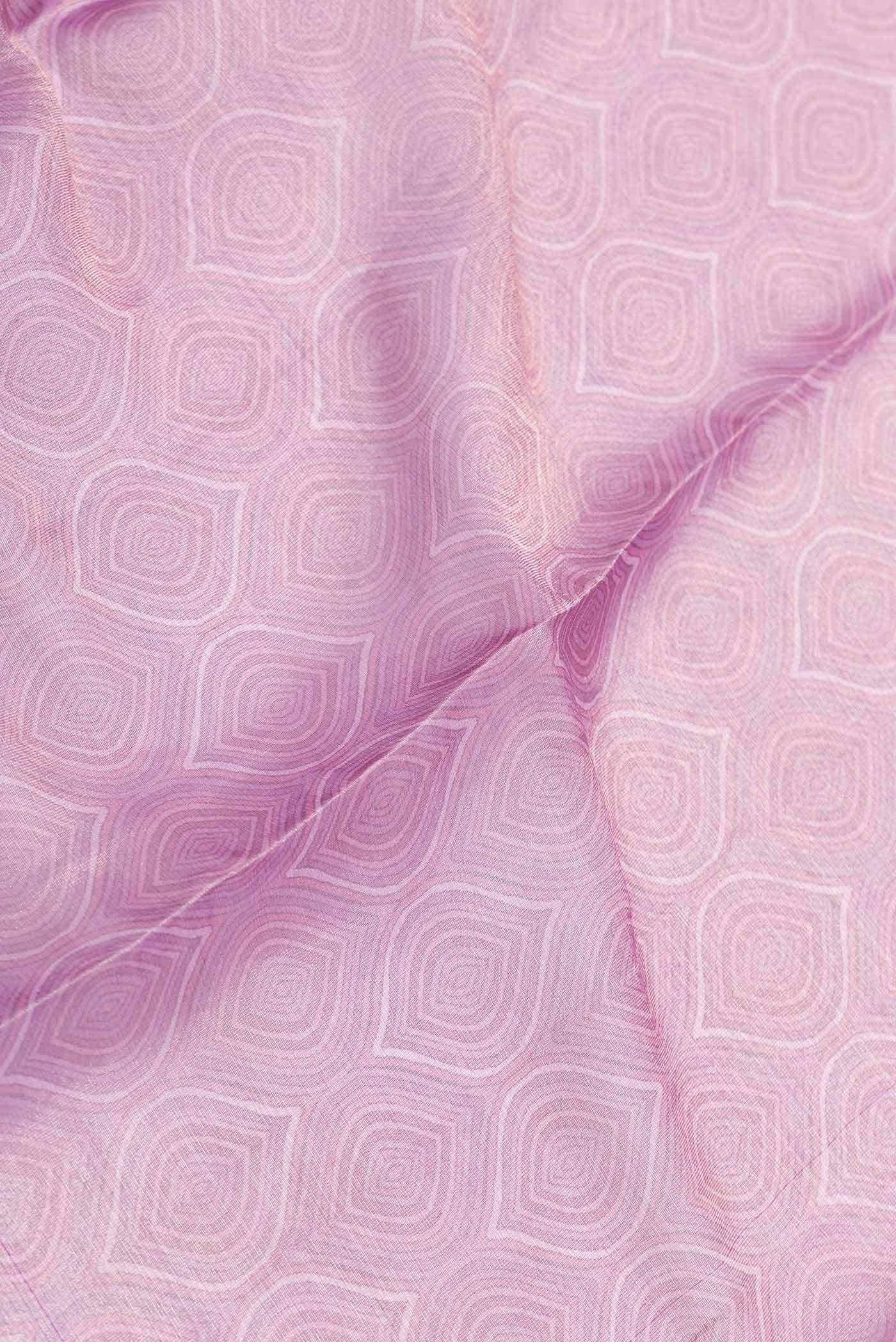 Lavender Dual Tone Mysore Georgette Saree - Image 2