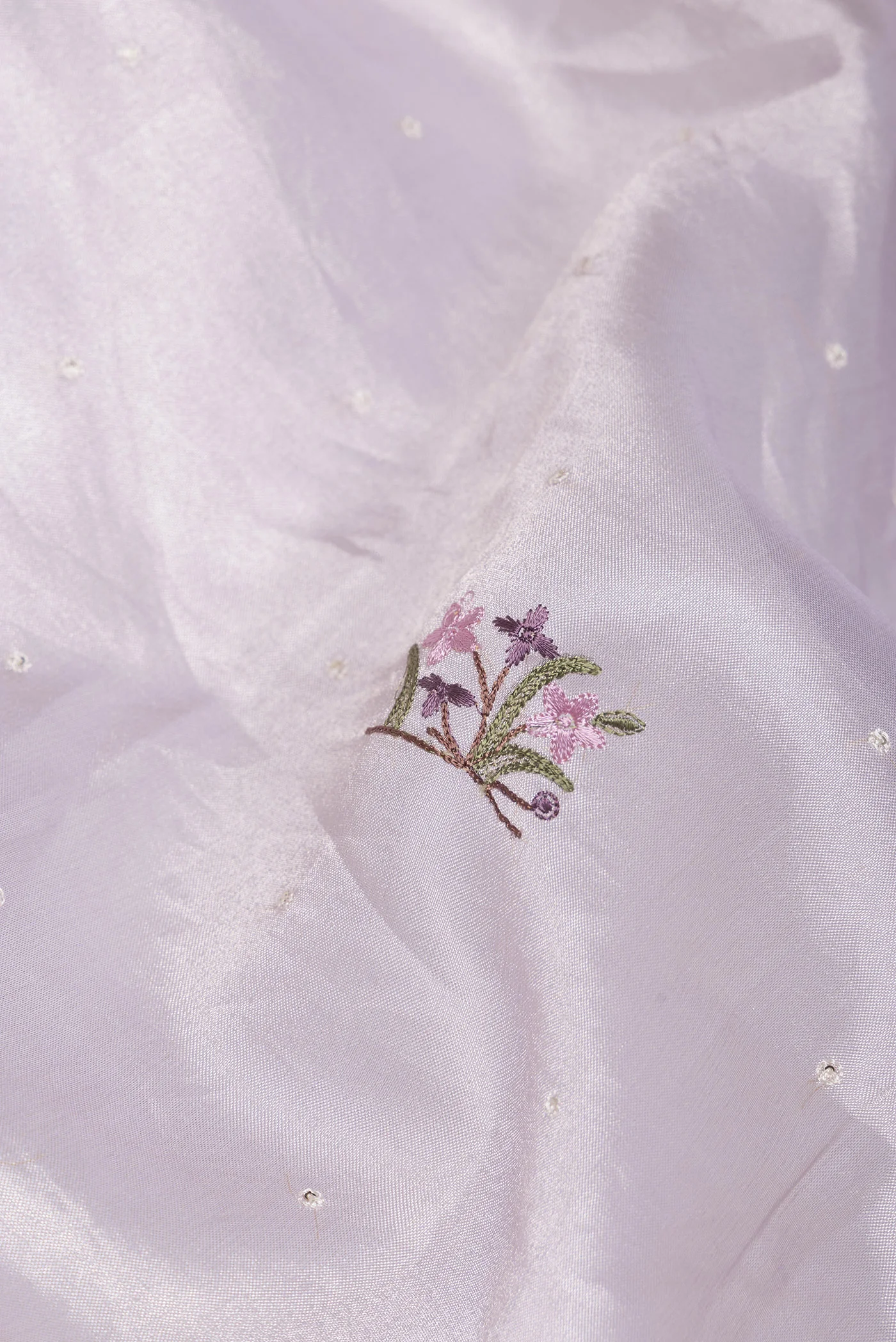 Lavender Organza Silk Saree - Image 2