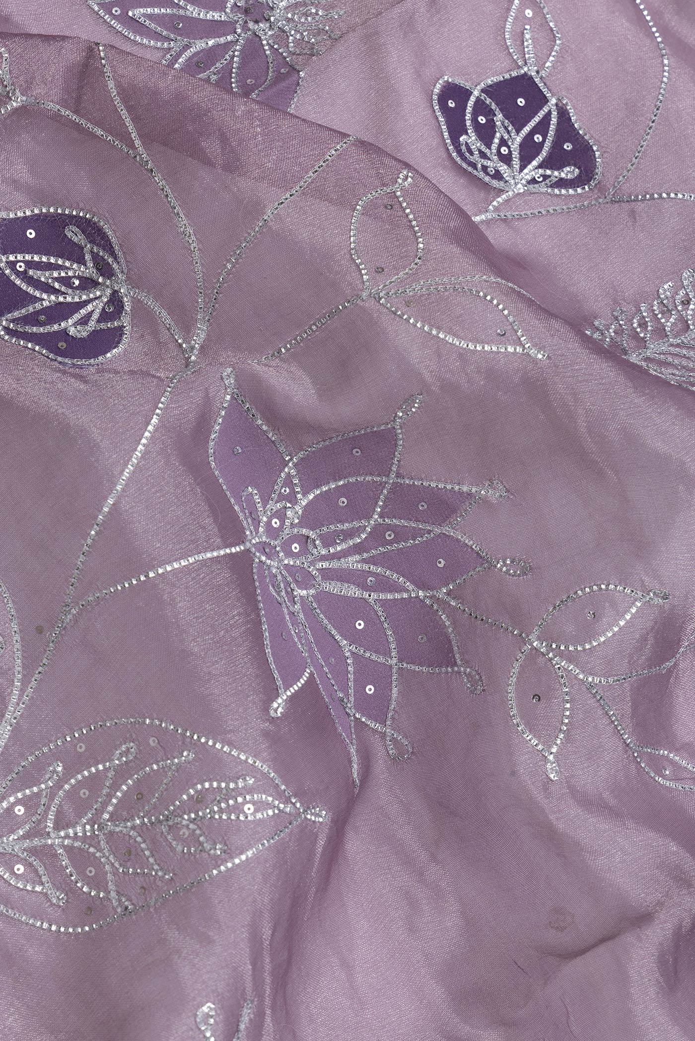 Lavender Organza Silk Saree - Image 2