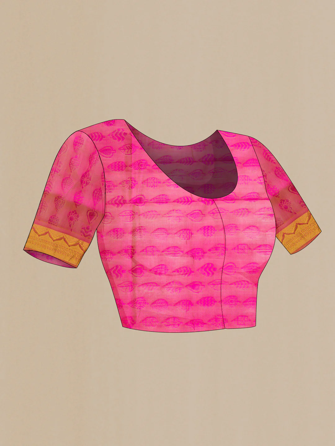 Lilac Silk Cotton Saree - Image 4