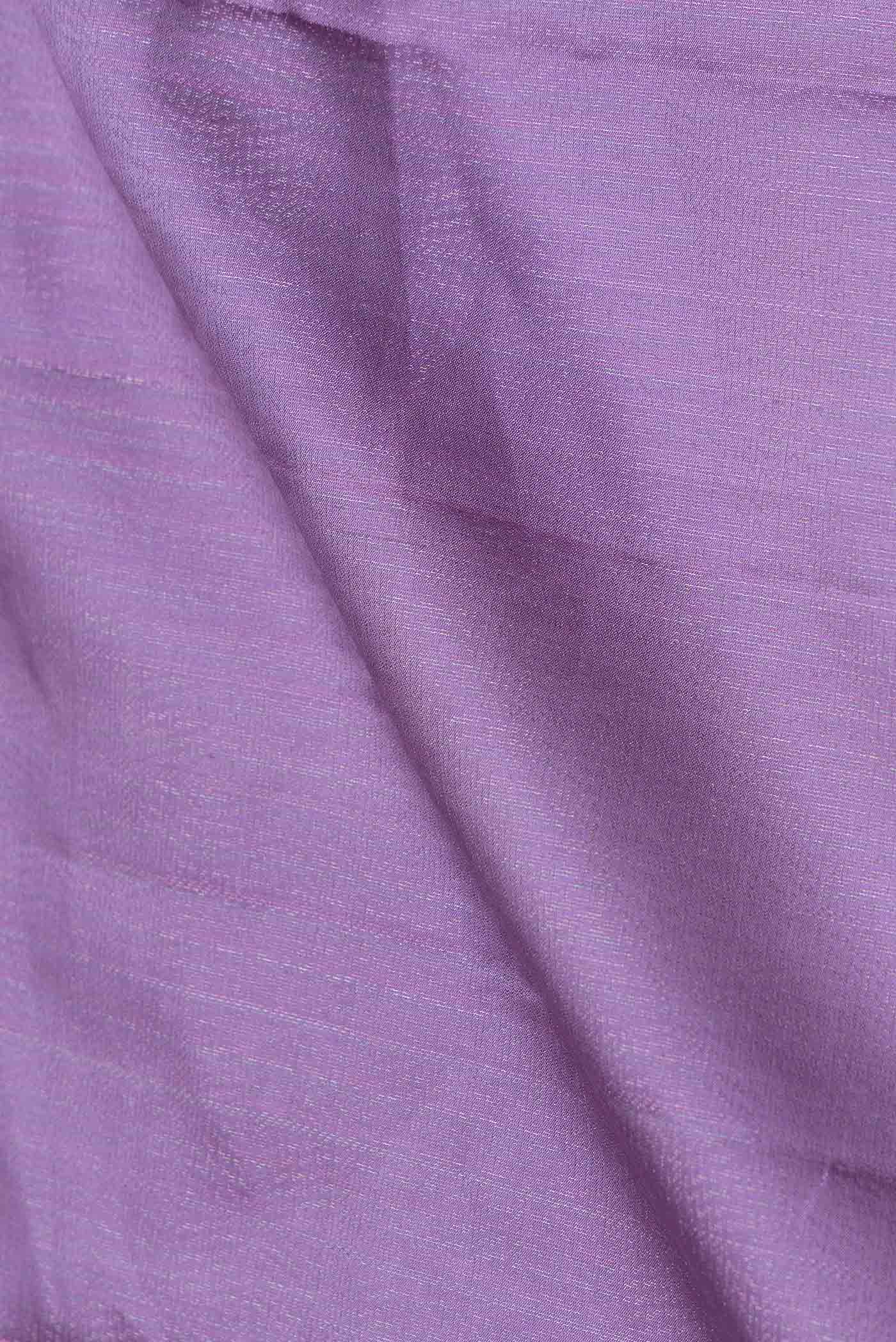 Lavender Dual Tone Soft Silk Saree - Image 2