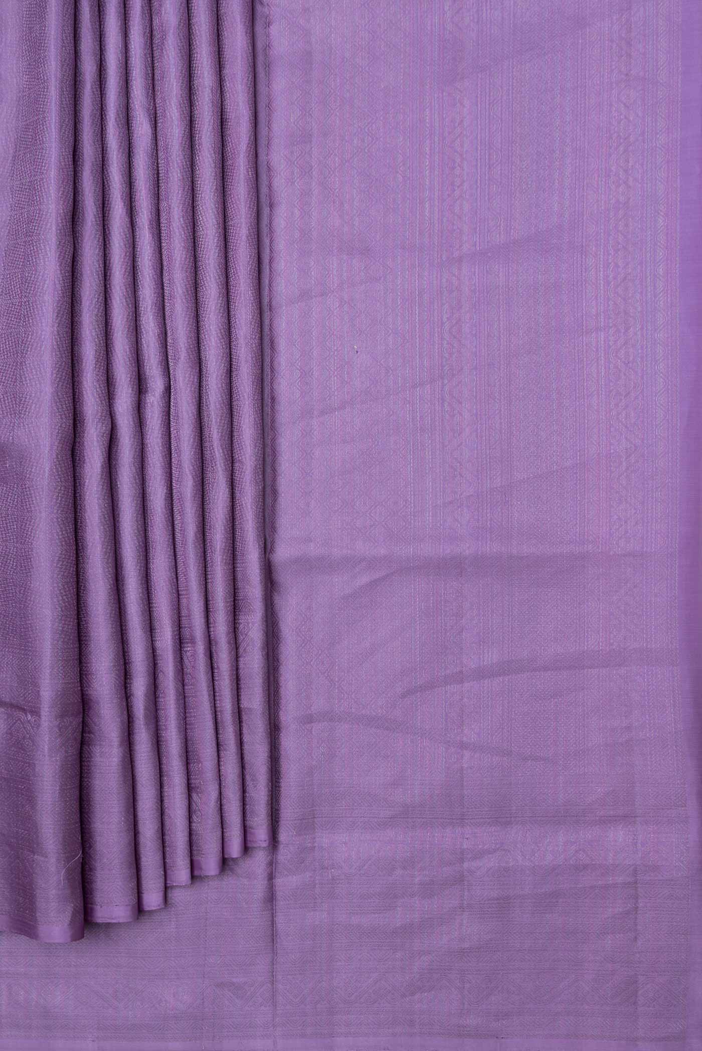 Lavender Dual Tone Soft Silk Saree - Image 4