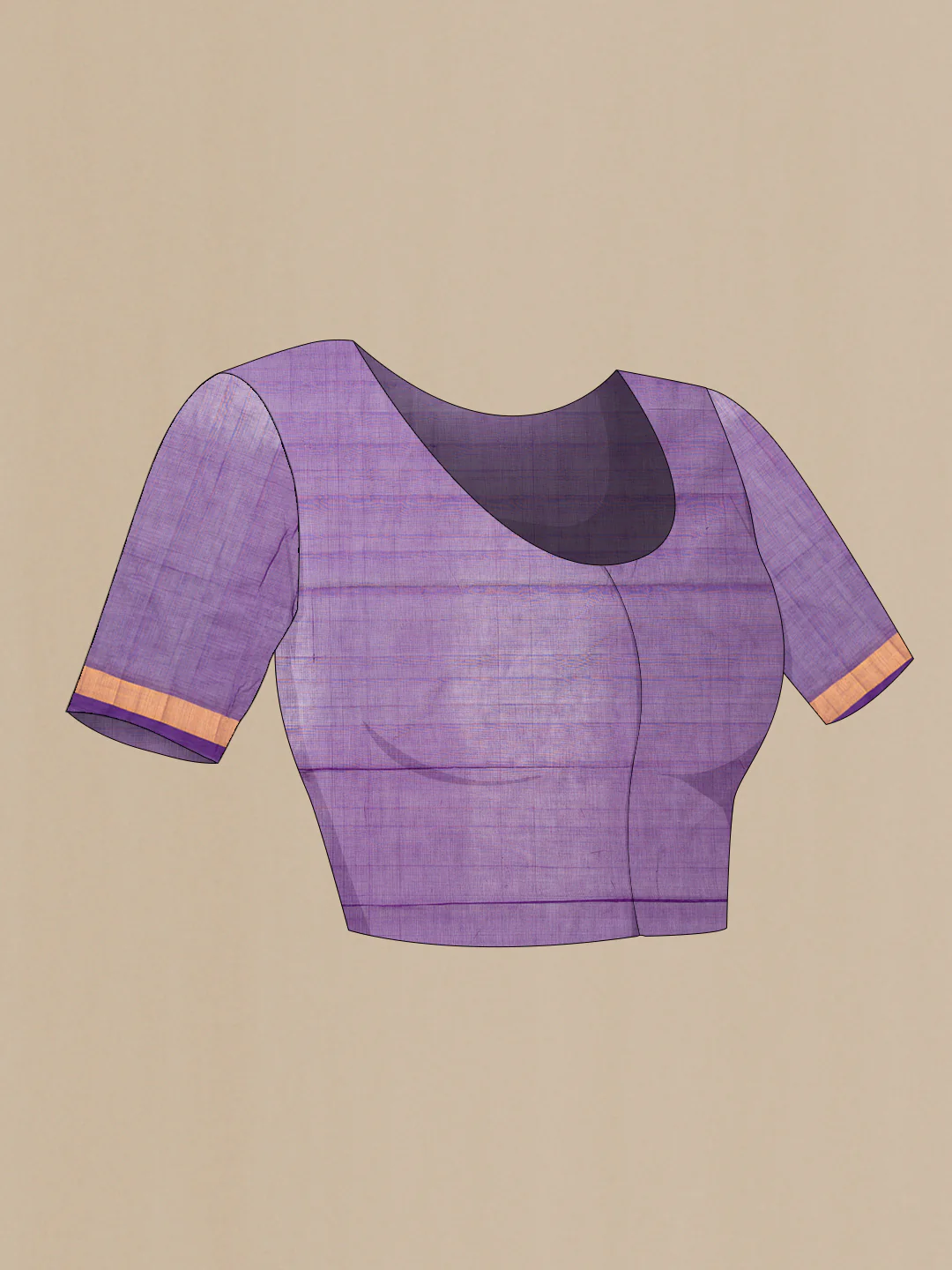 Lavender Uppada Cotton Saree - Image 2