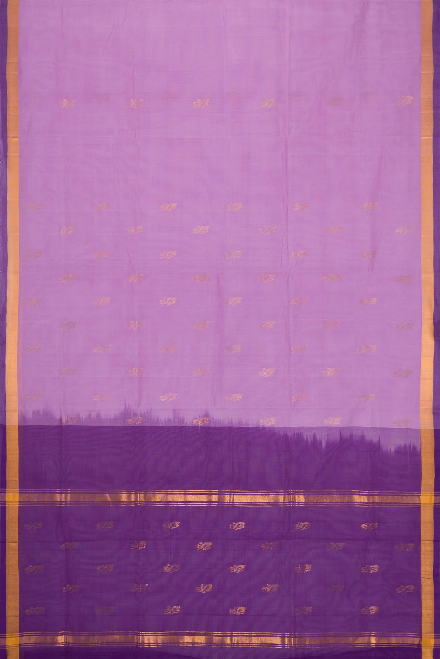 Lavender Uppada Cotton Saree - Image 3