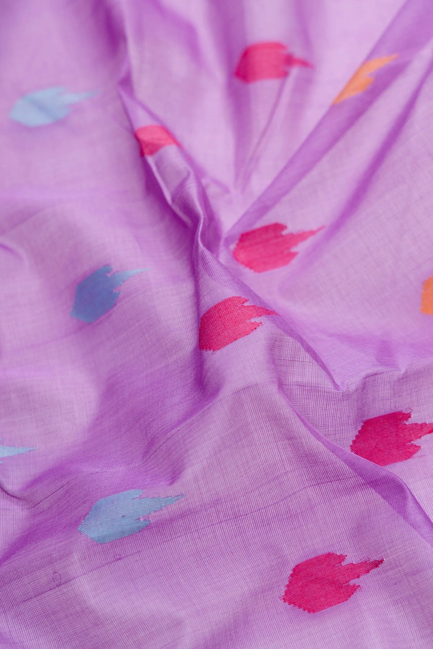 Lavender Uppada Cotton Saree - Image 2