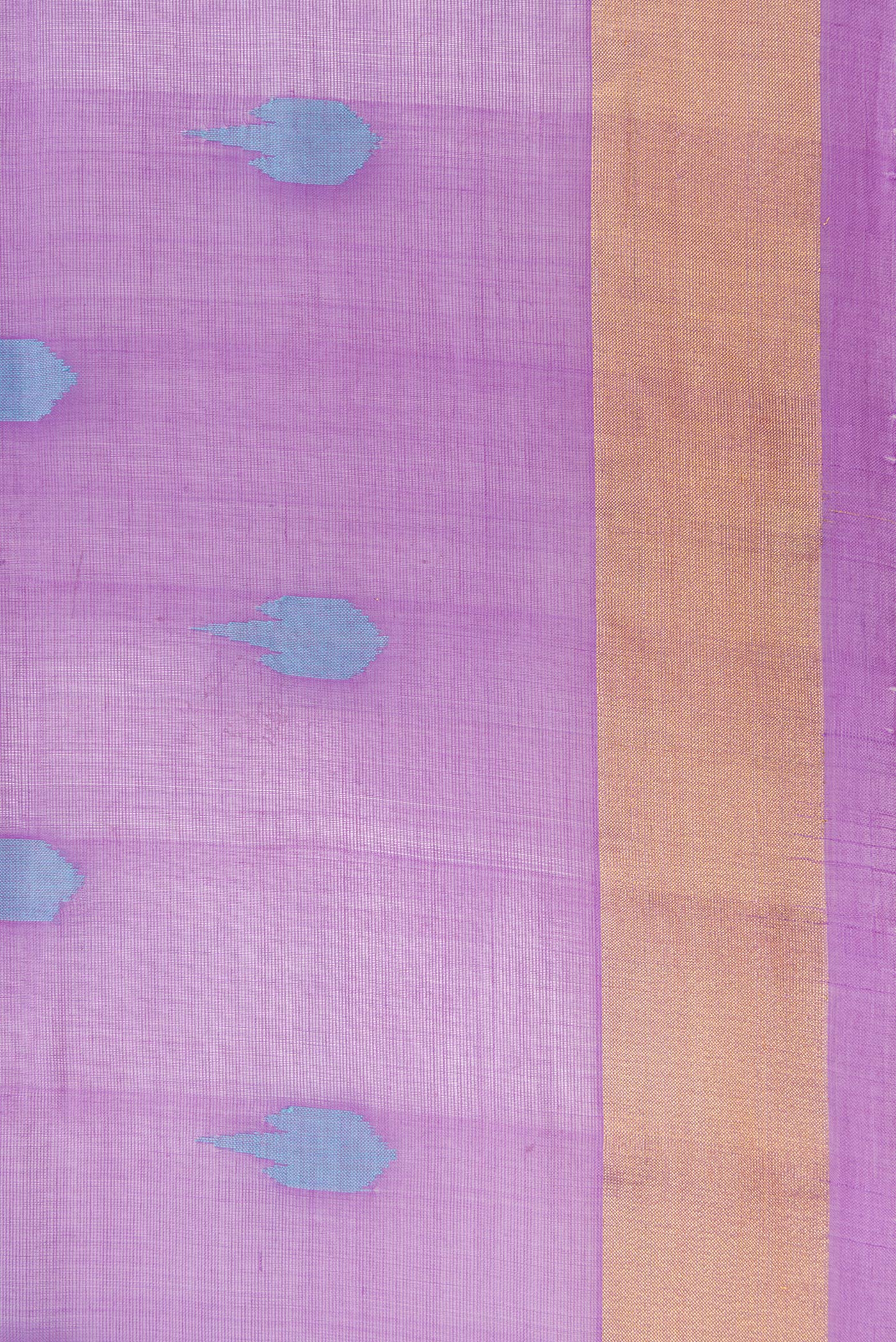 Lavender Uppada Cotton Saree - Image 3