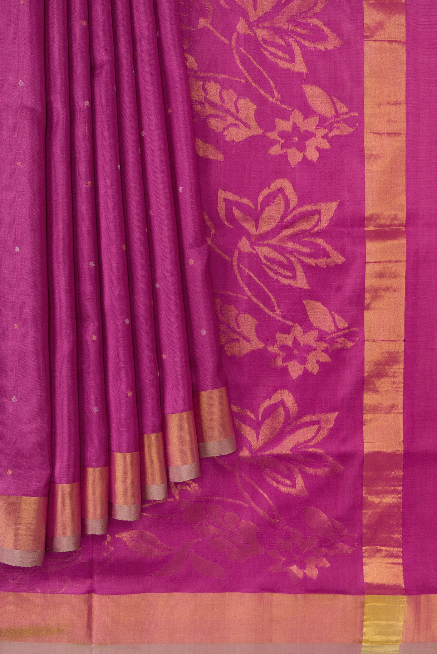 Purple Uppada Silk Saree - Image 4