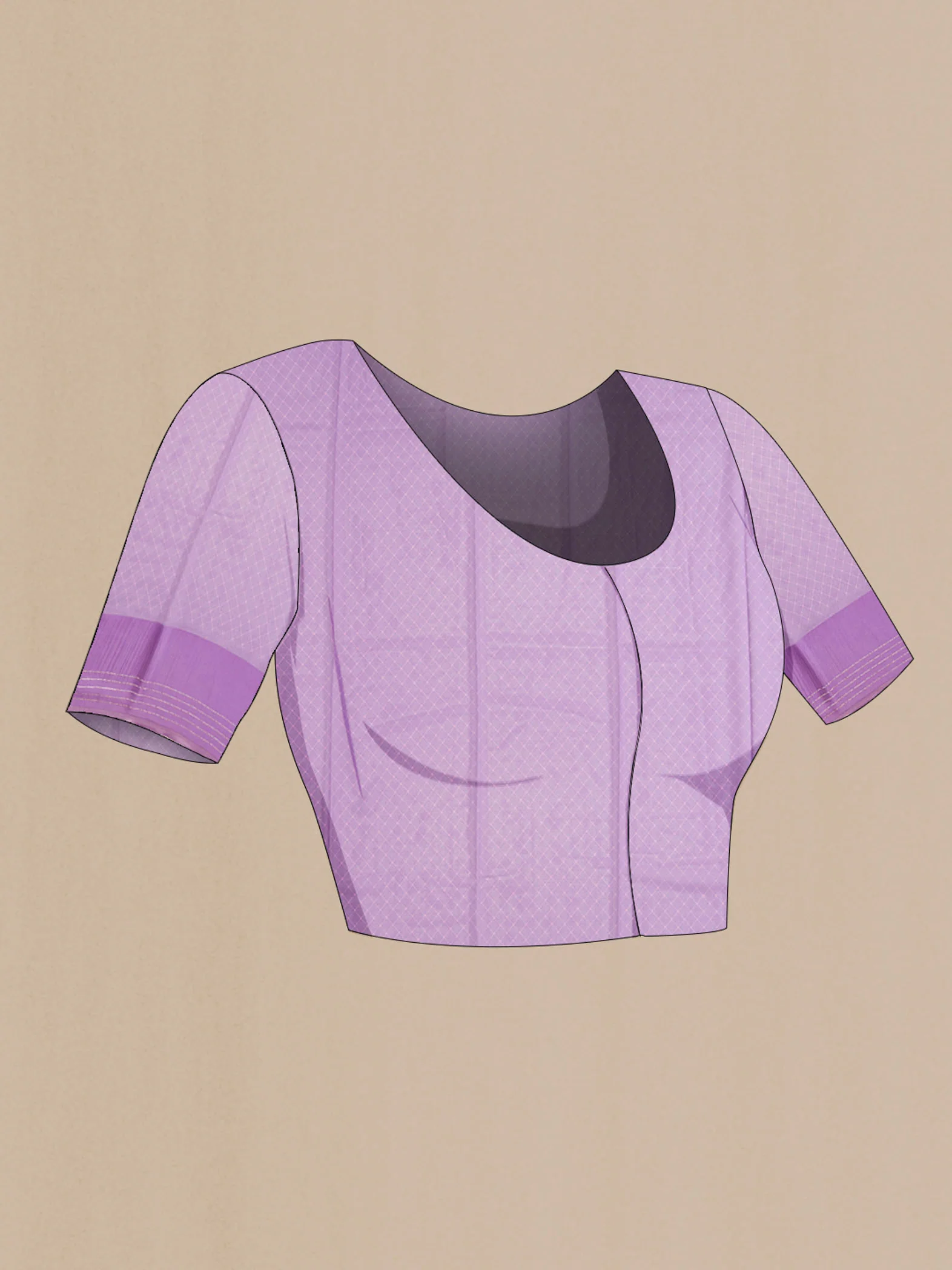 Lavender Georgette Saree - Image 4
