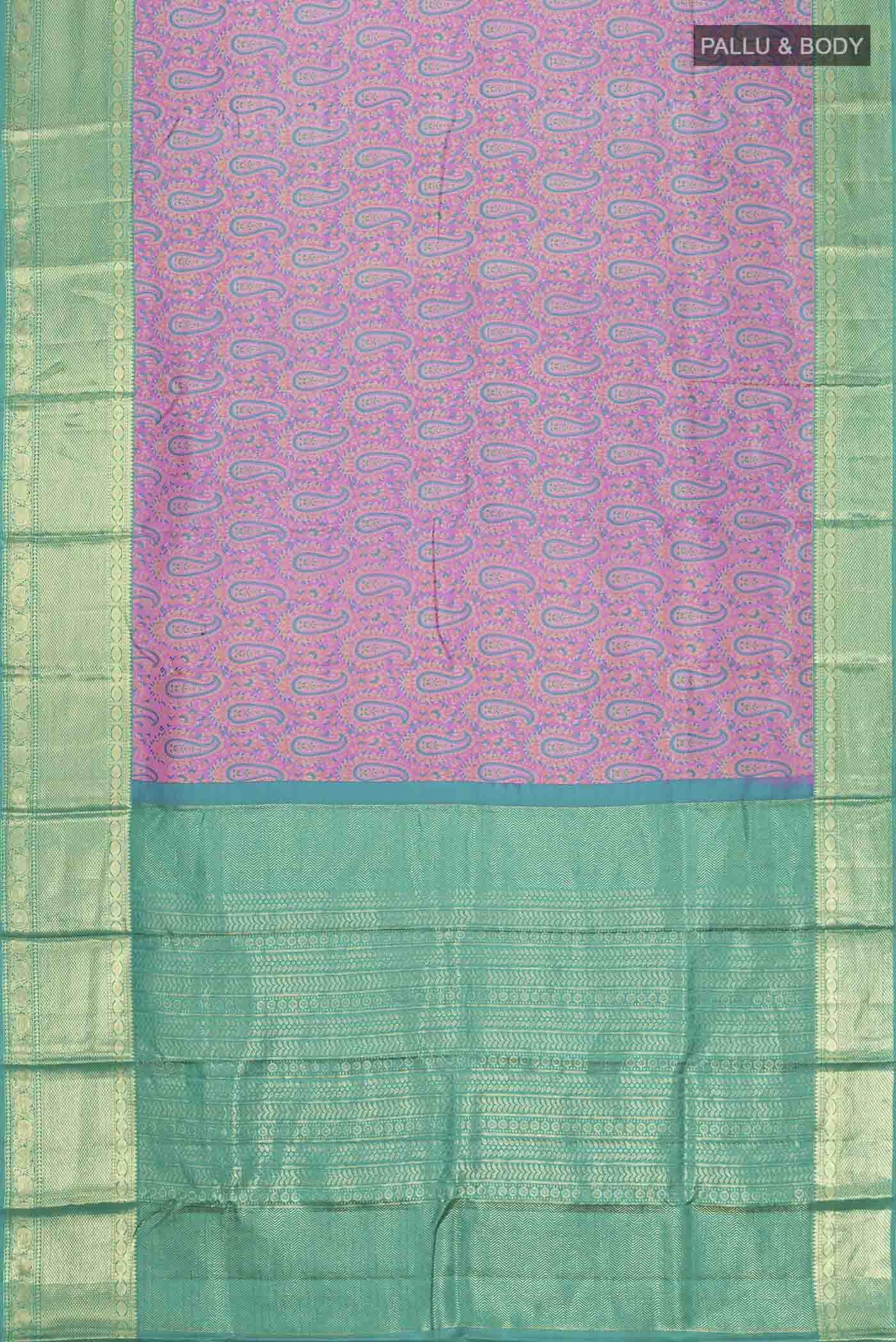Lavender Kanchipuram Silk Saree - Image 6