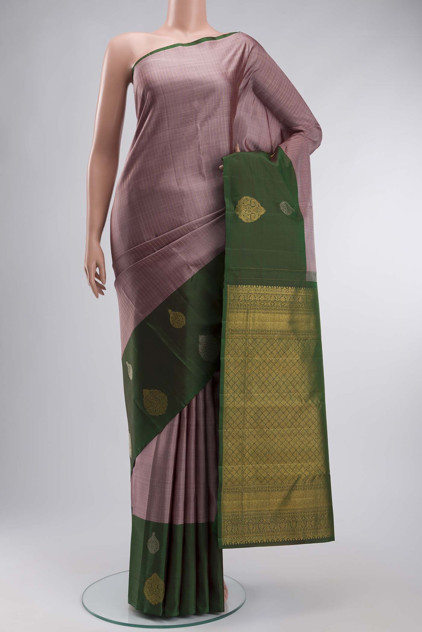 Lavender Kanjivaram Silk Saree