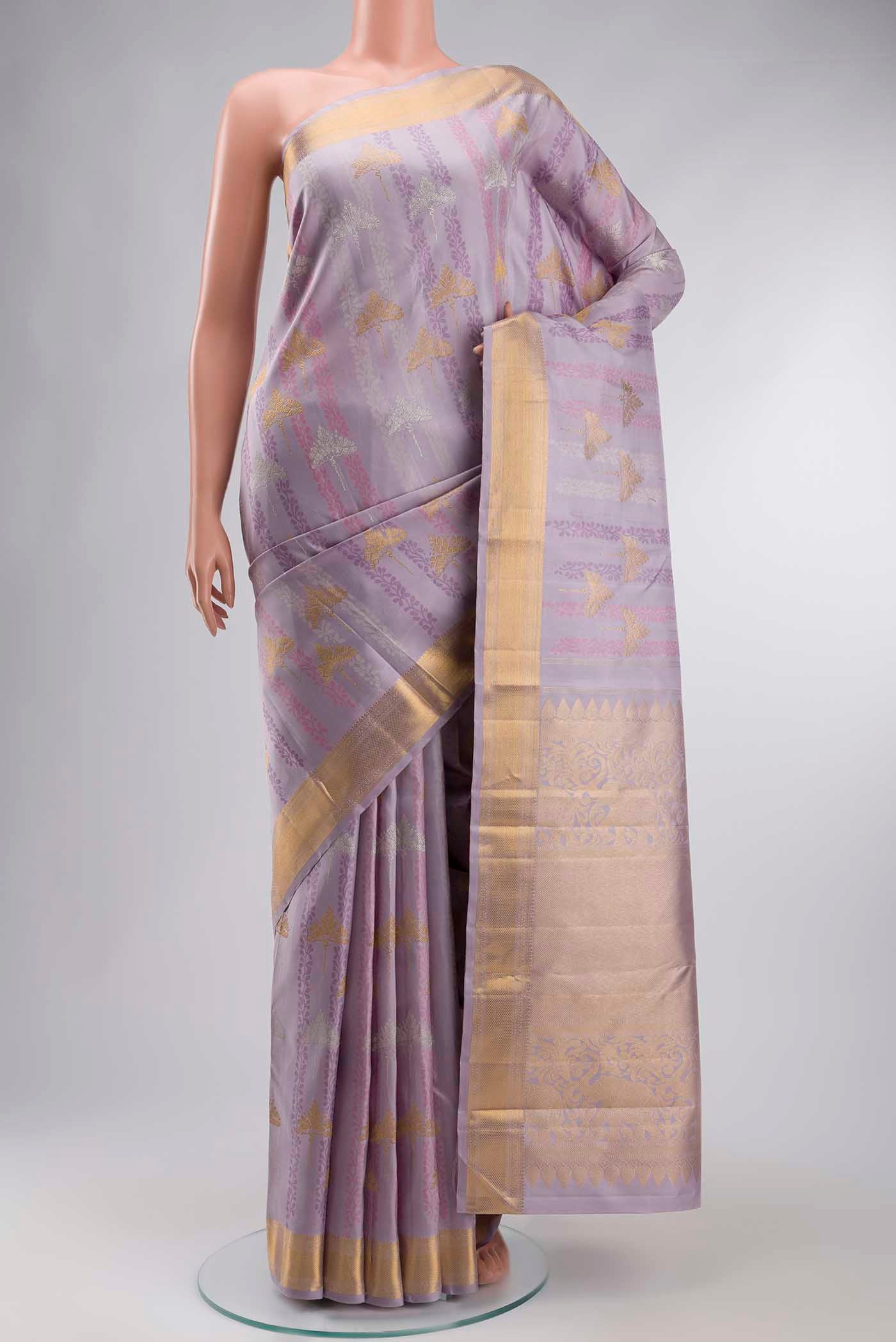 Lavender Kanchipuram Silk Saree