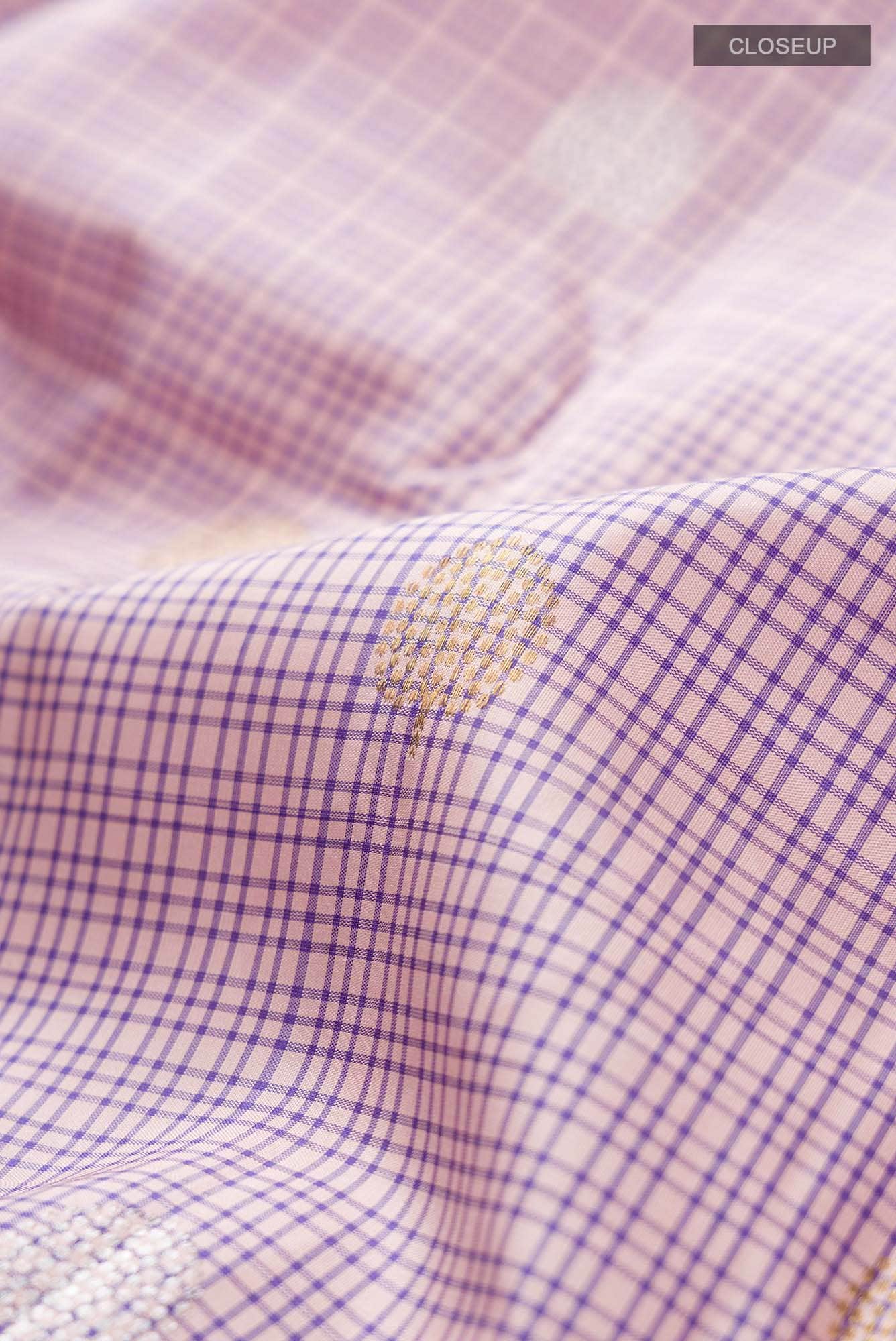 Lavender Kanchipuram Silk Saree - Image 3