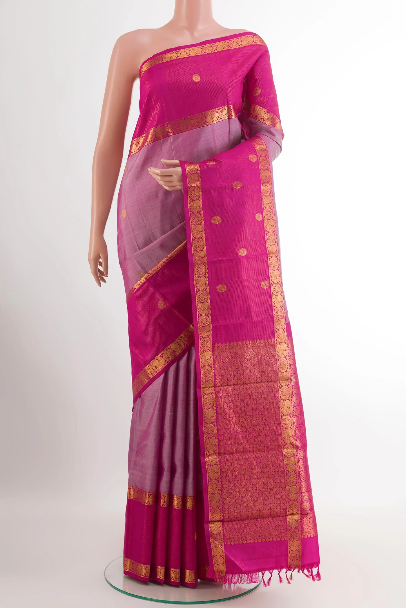 Lavender Kanjivaram Silk Saree