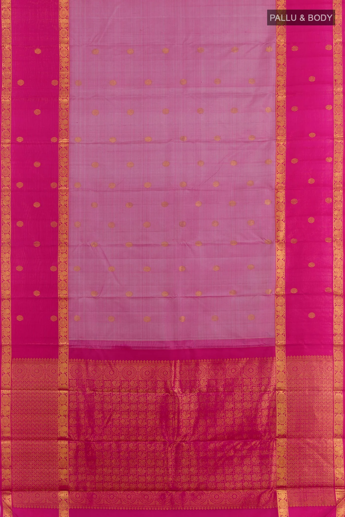 Lavender Kanjivaram Silk Saree - Image 3