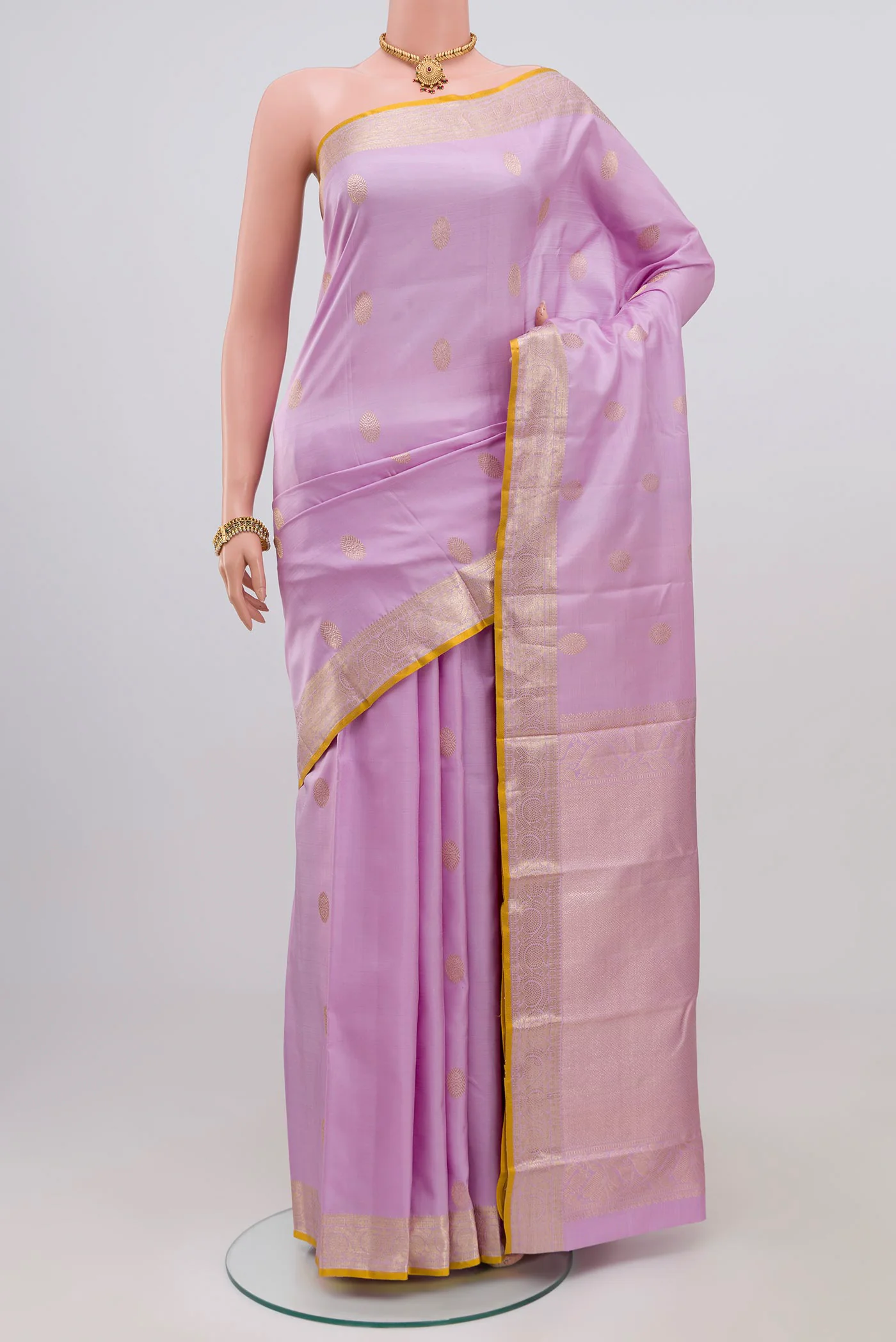 Lavender Kanjivaram Silk Saree