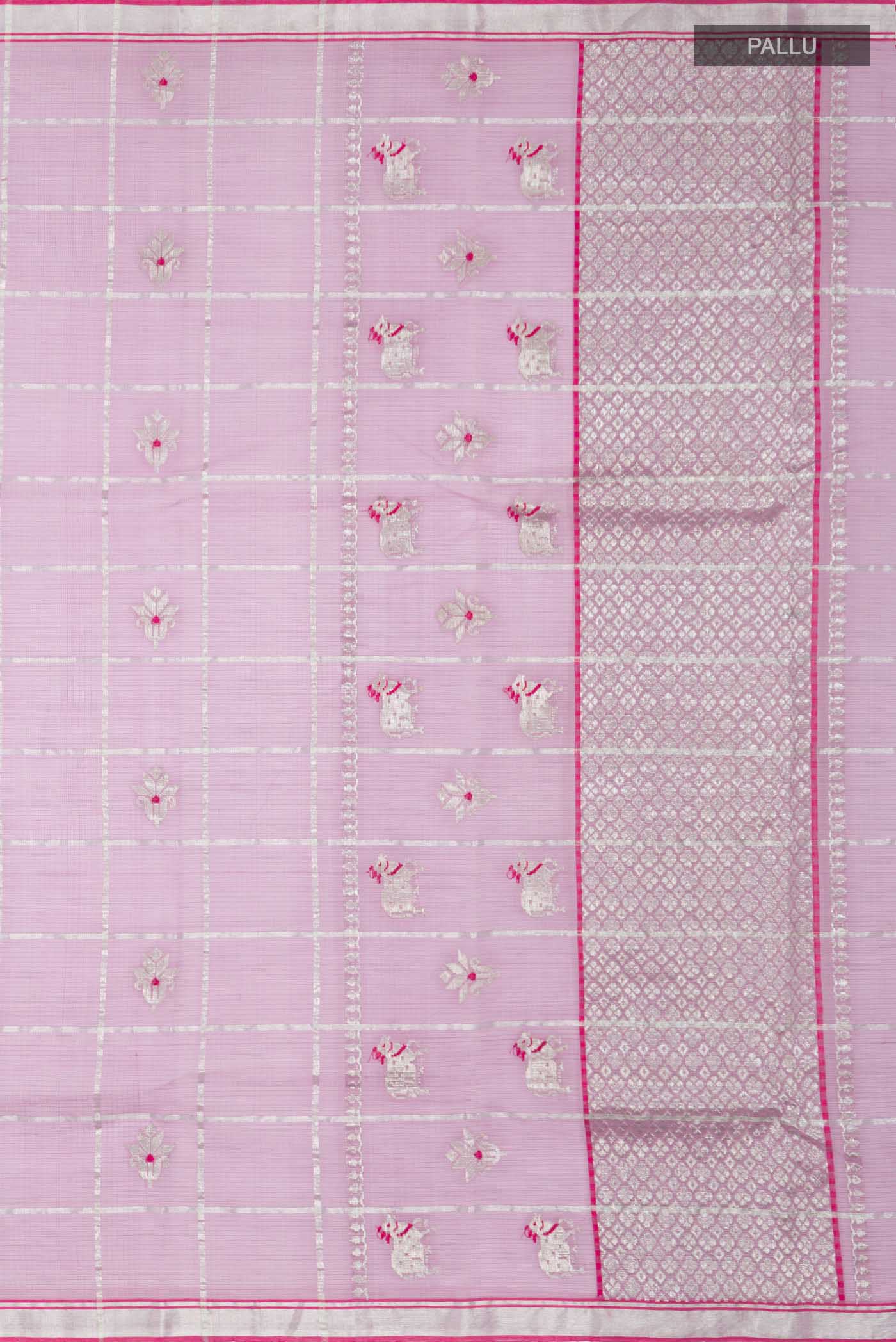 Lavender Kota Silk Saree - Image 7