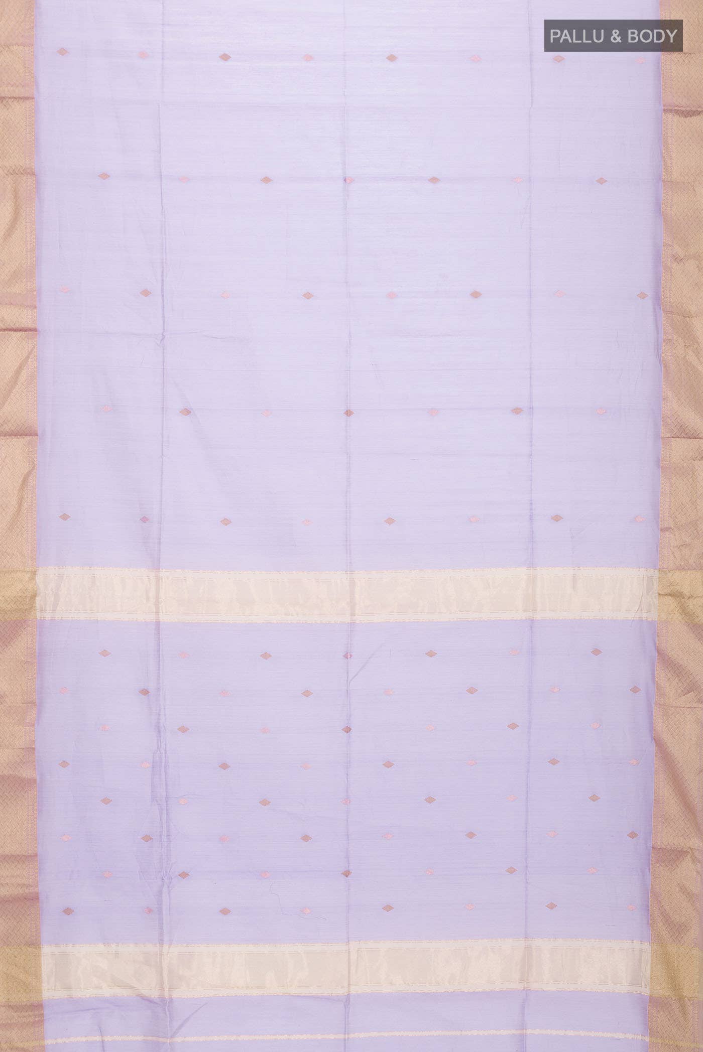 Lavender Maheshwari Silk Saree - Image 2