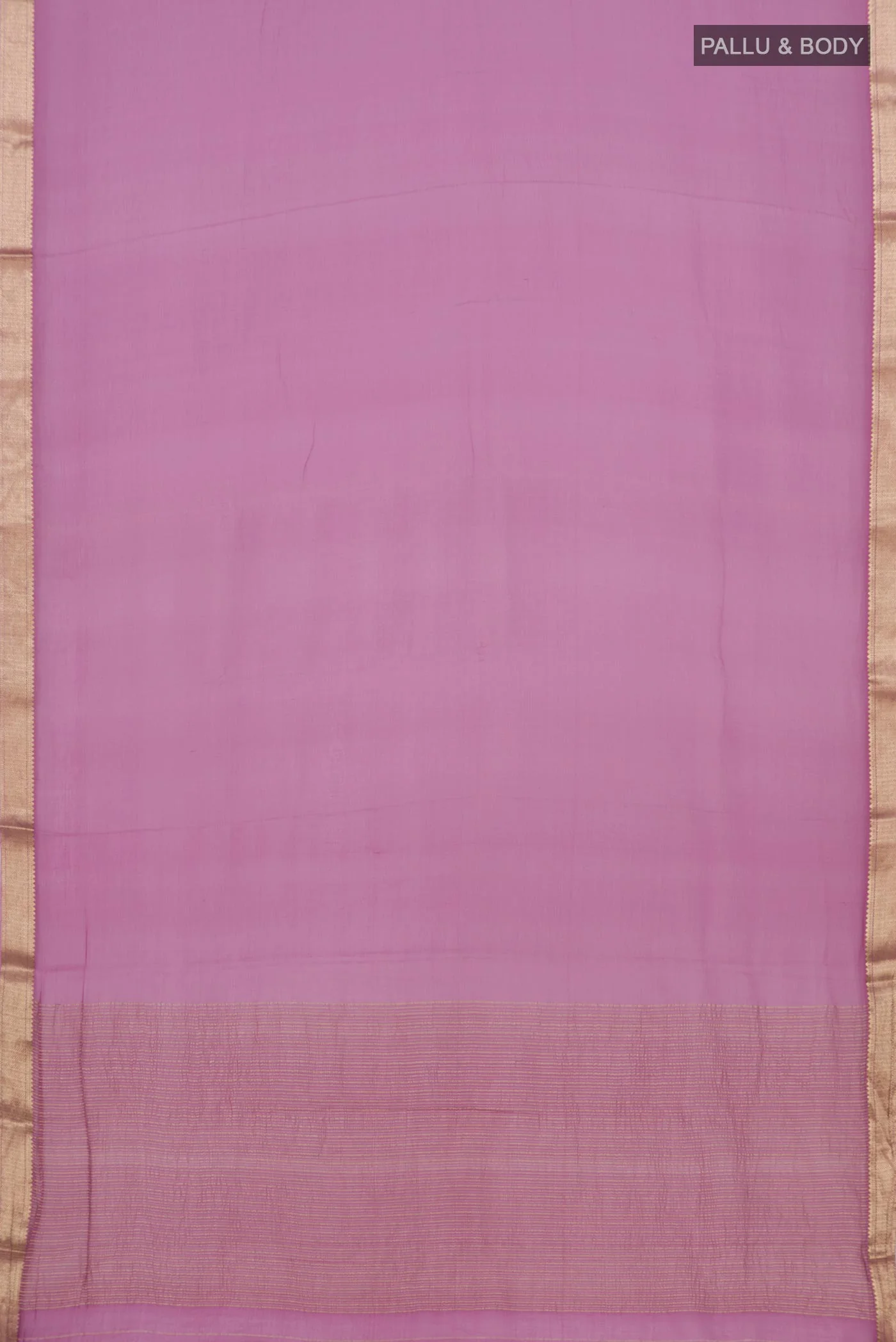 Lavender Mysore Chiffon Saree - Image 5