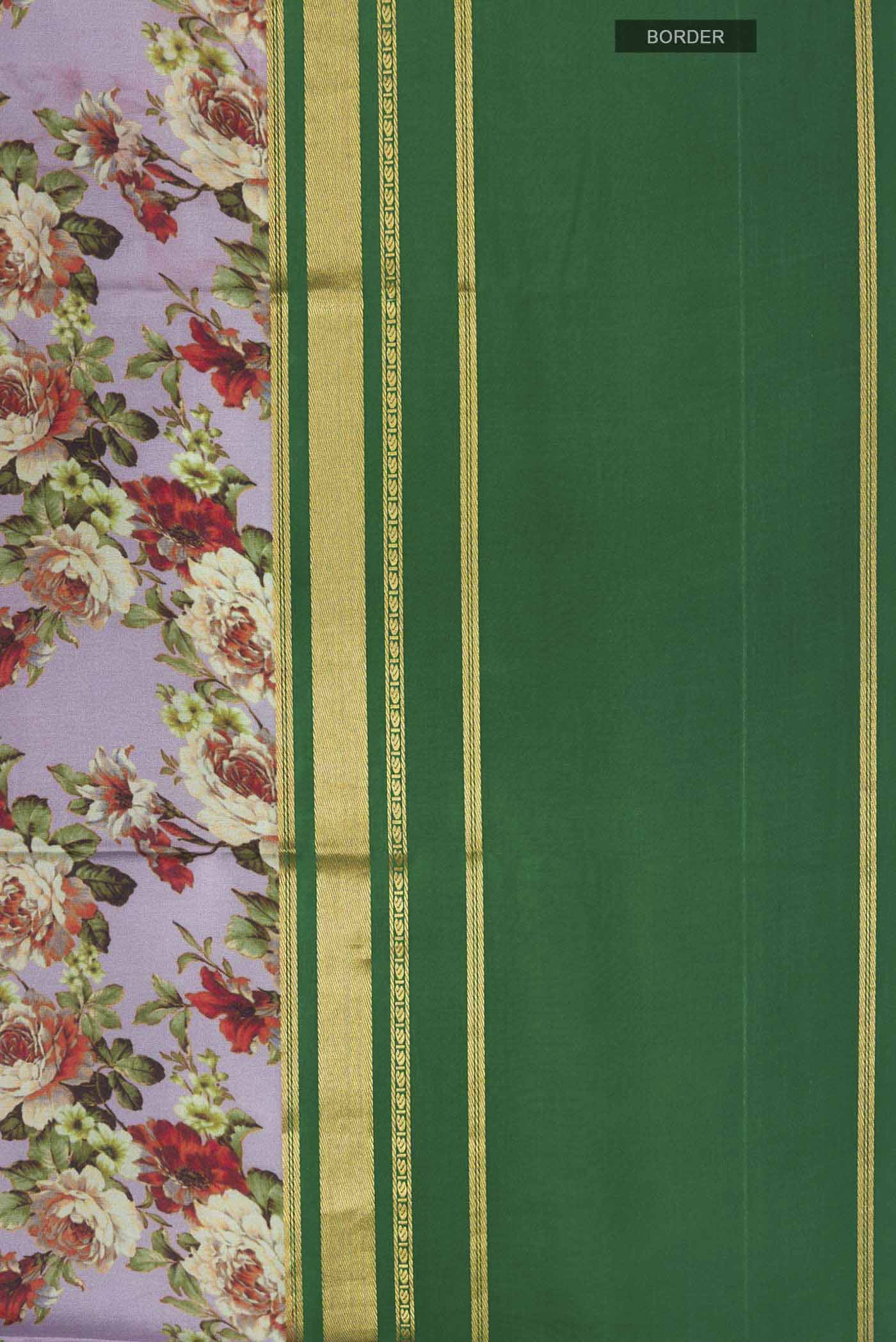 Lavender Mysore Crepe Saree - Image 3