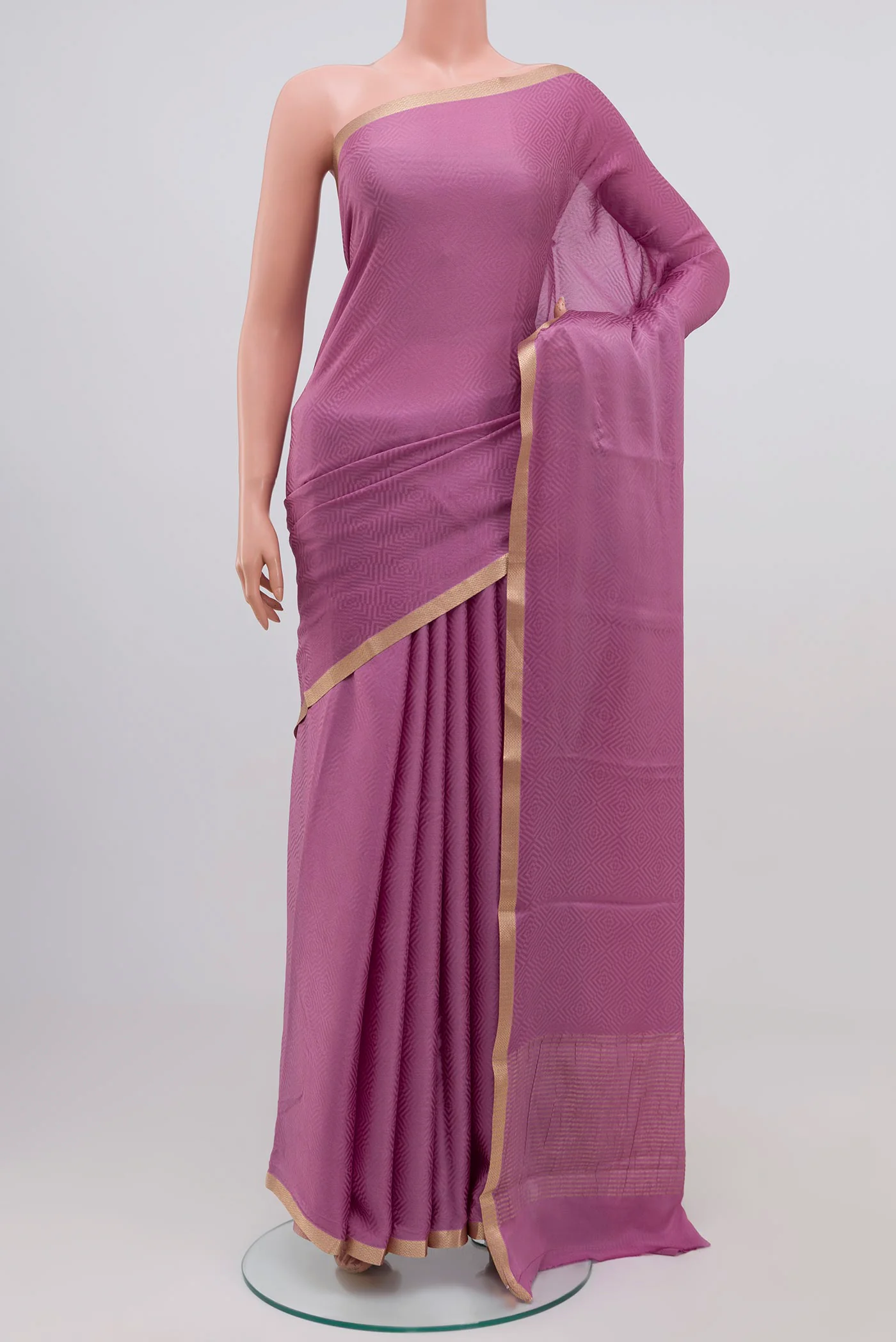 Lavender Mysore Crepe Saree