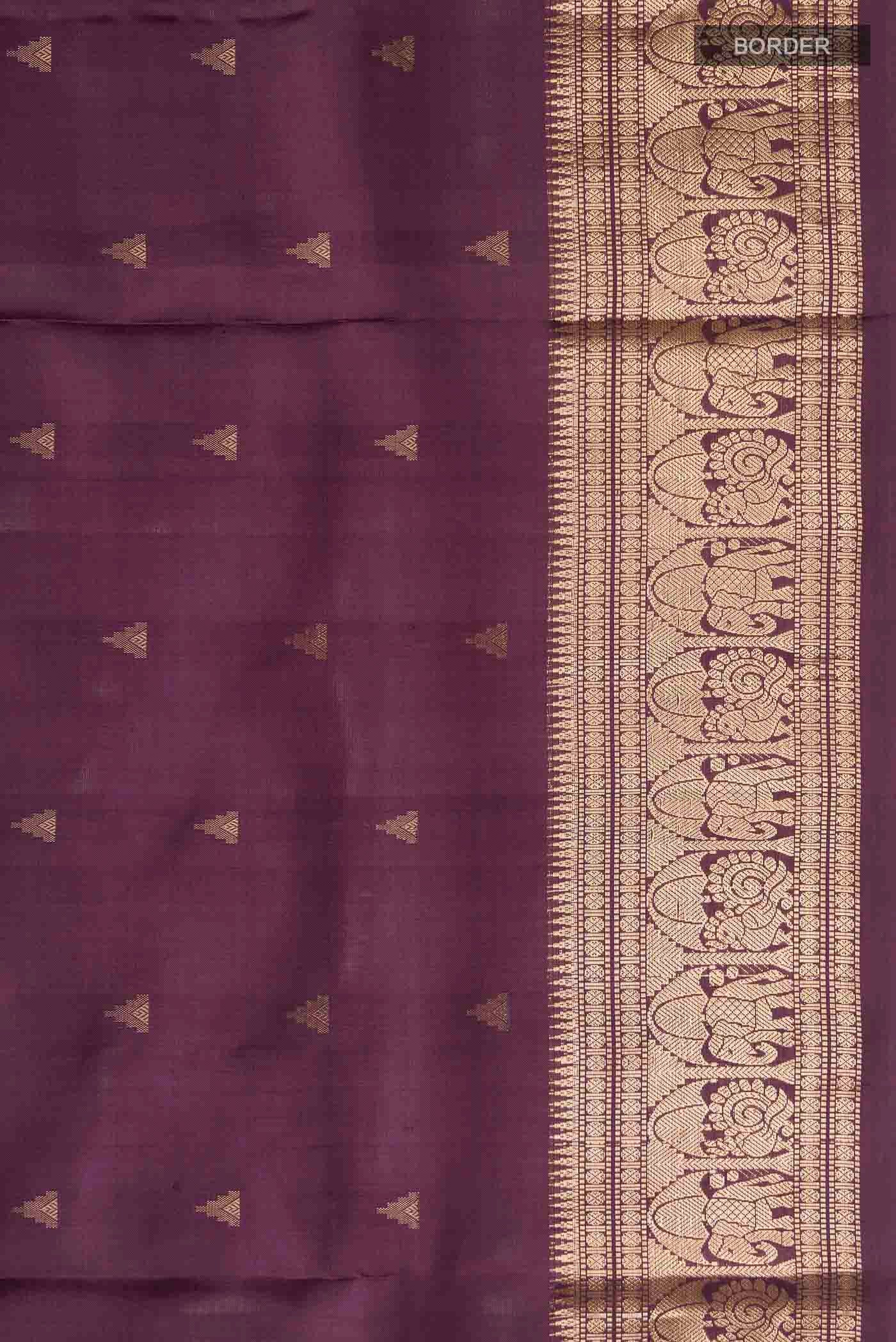 Purple Soft Silk Saree - Image 3