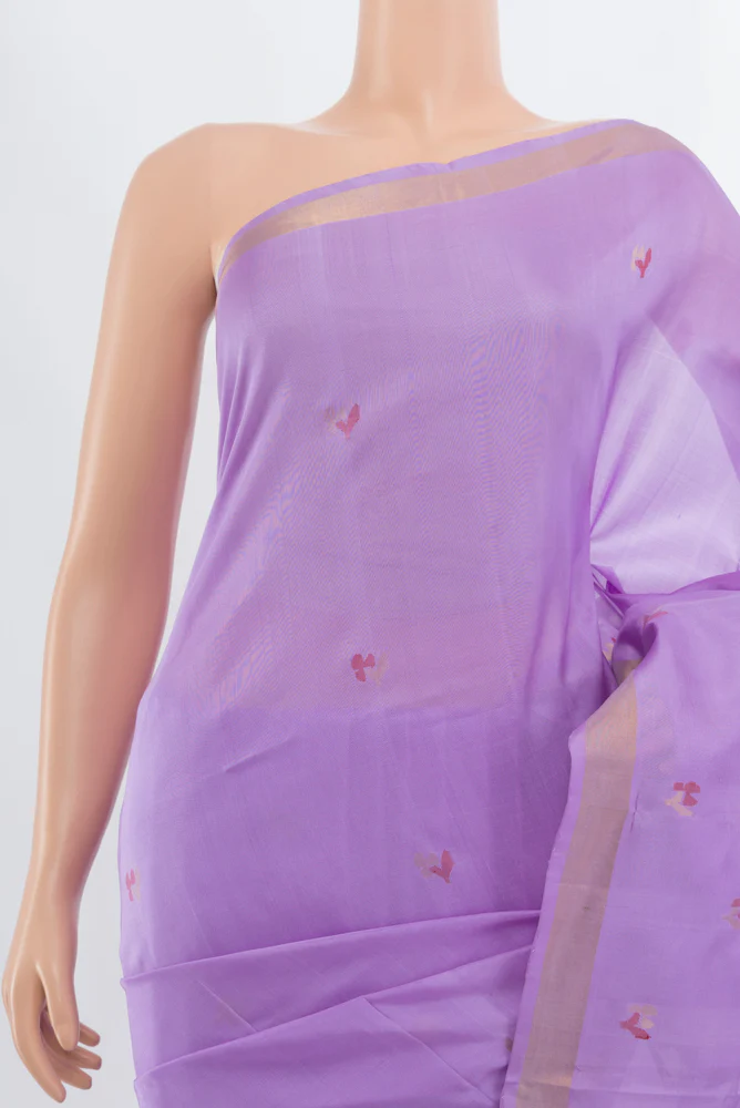 Lavender Uppada Silk Saree - Image 2
