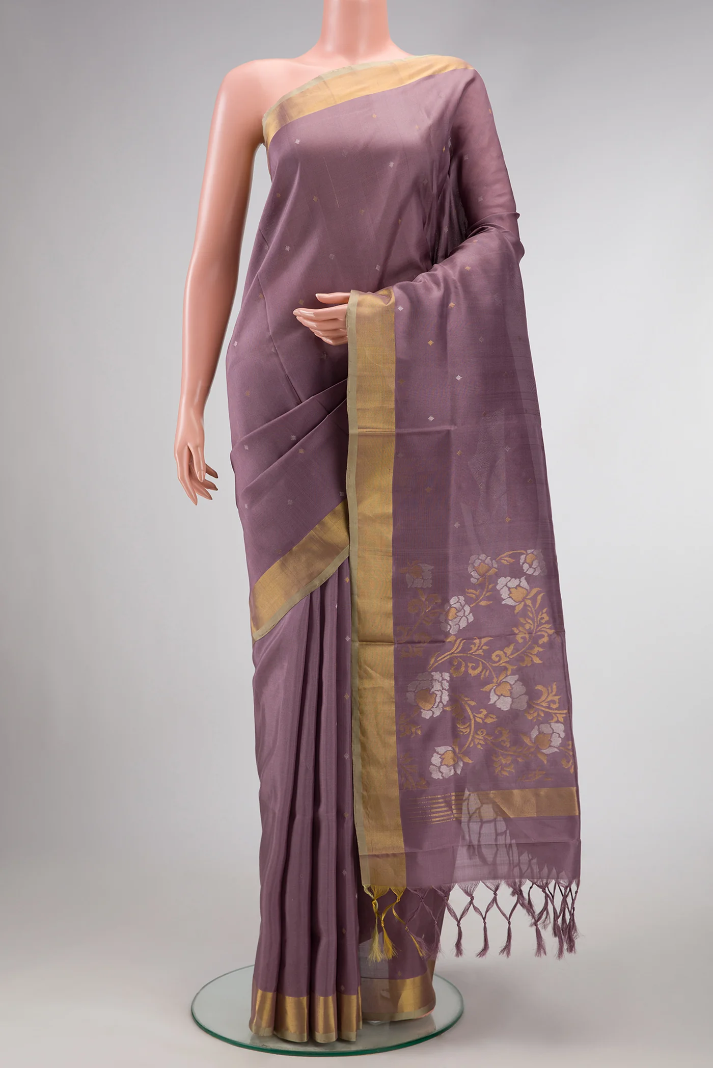Lavender Uppada Silk Saree