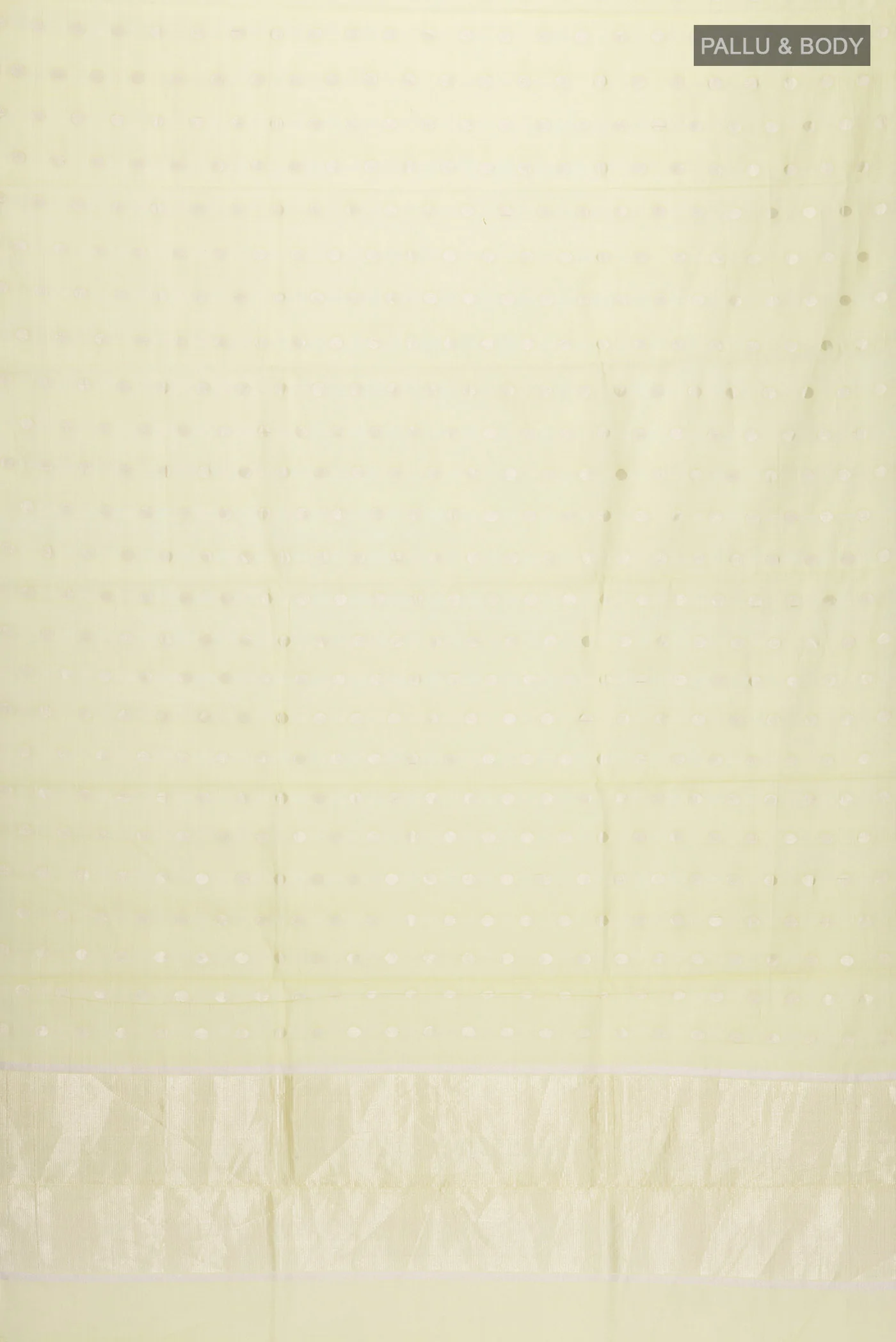 Lemon Yellow Bhagalpuri Tussar Silk Saree - Image 6
