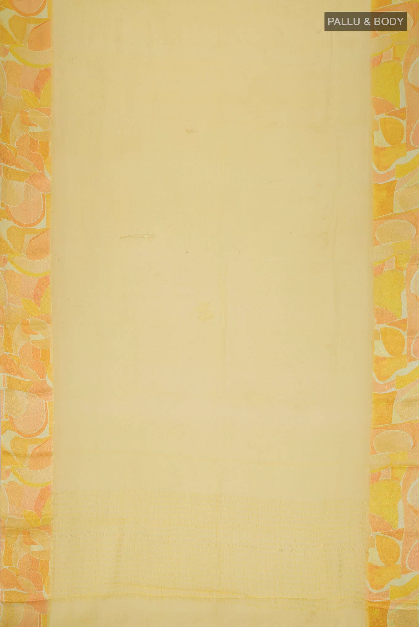 Lemon Yellow Chiffon Saree - Image 9