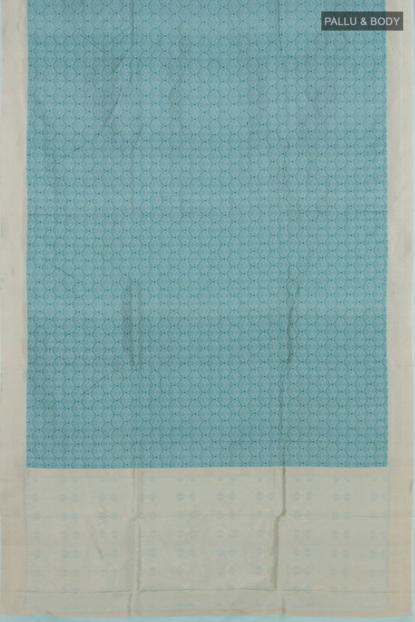 Light Blue Banarasi Silk Saree - Image 5