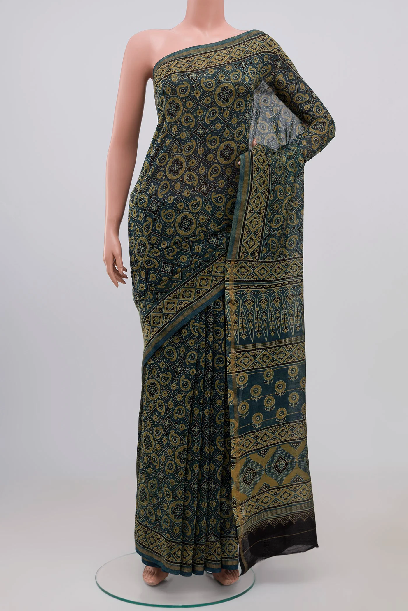 Blue Chanderi Silk Cotton Saree