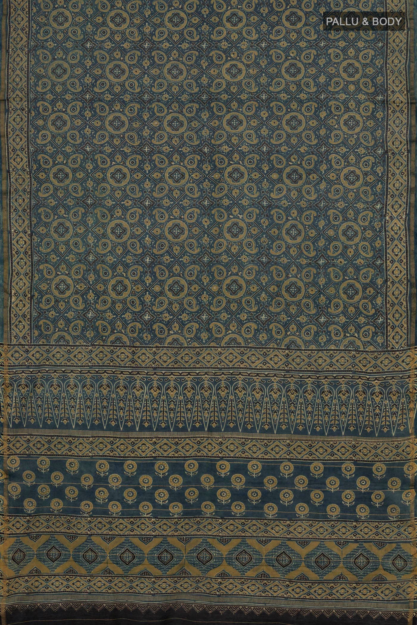 Blue Chanderi Silk Cotton Saree - Image 5