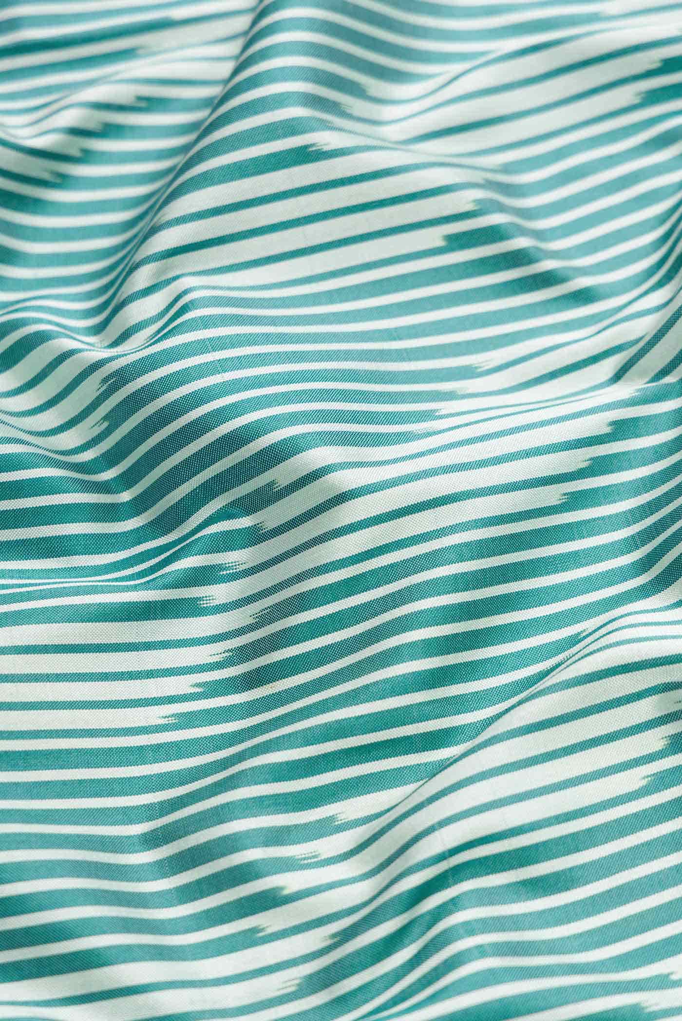 Light Blue Double Ikat Saree - Image 3
