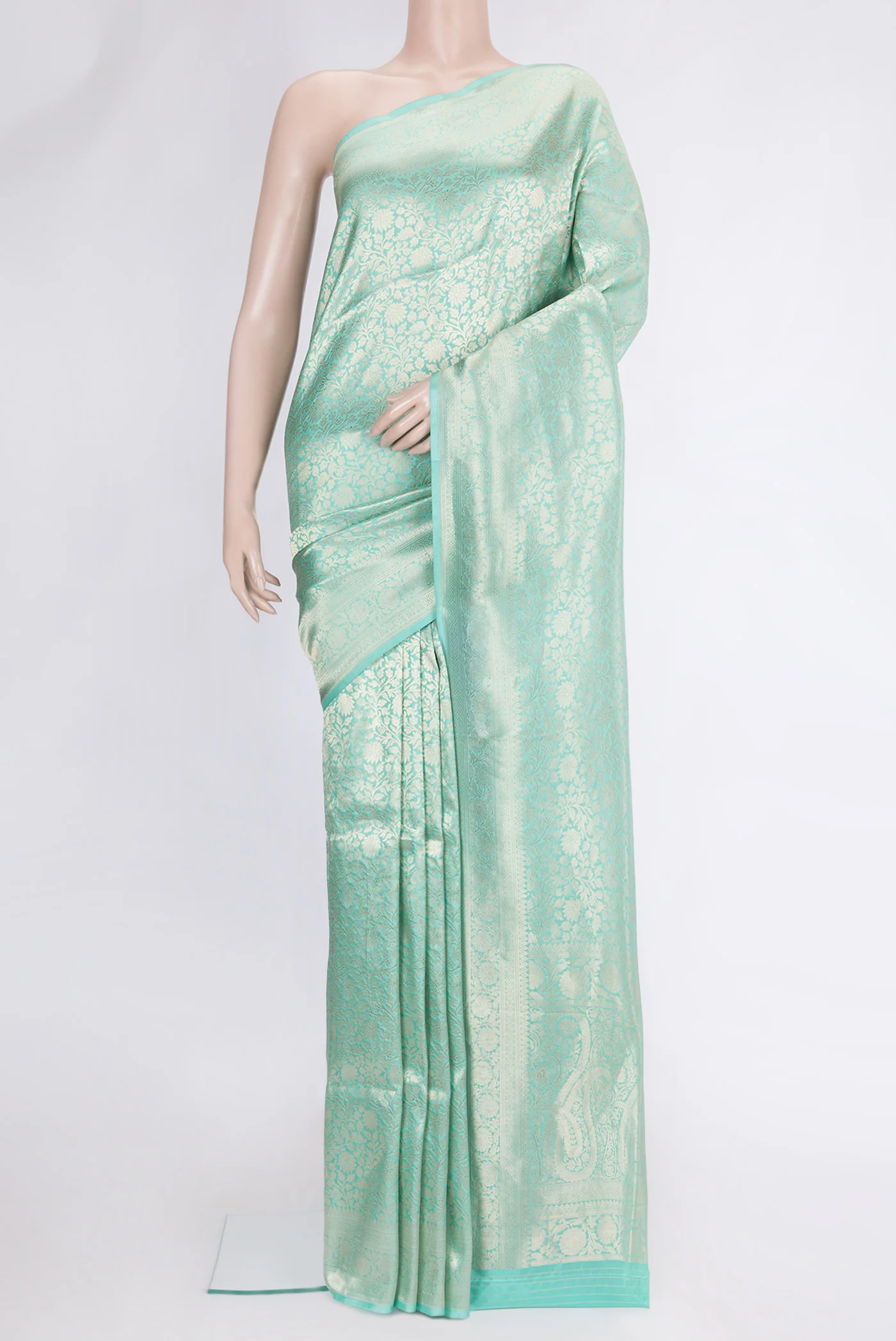 Light Blue Banarasi Silk Saree