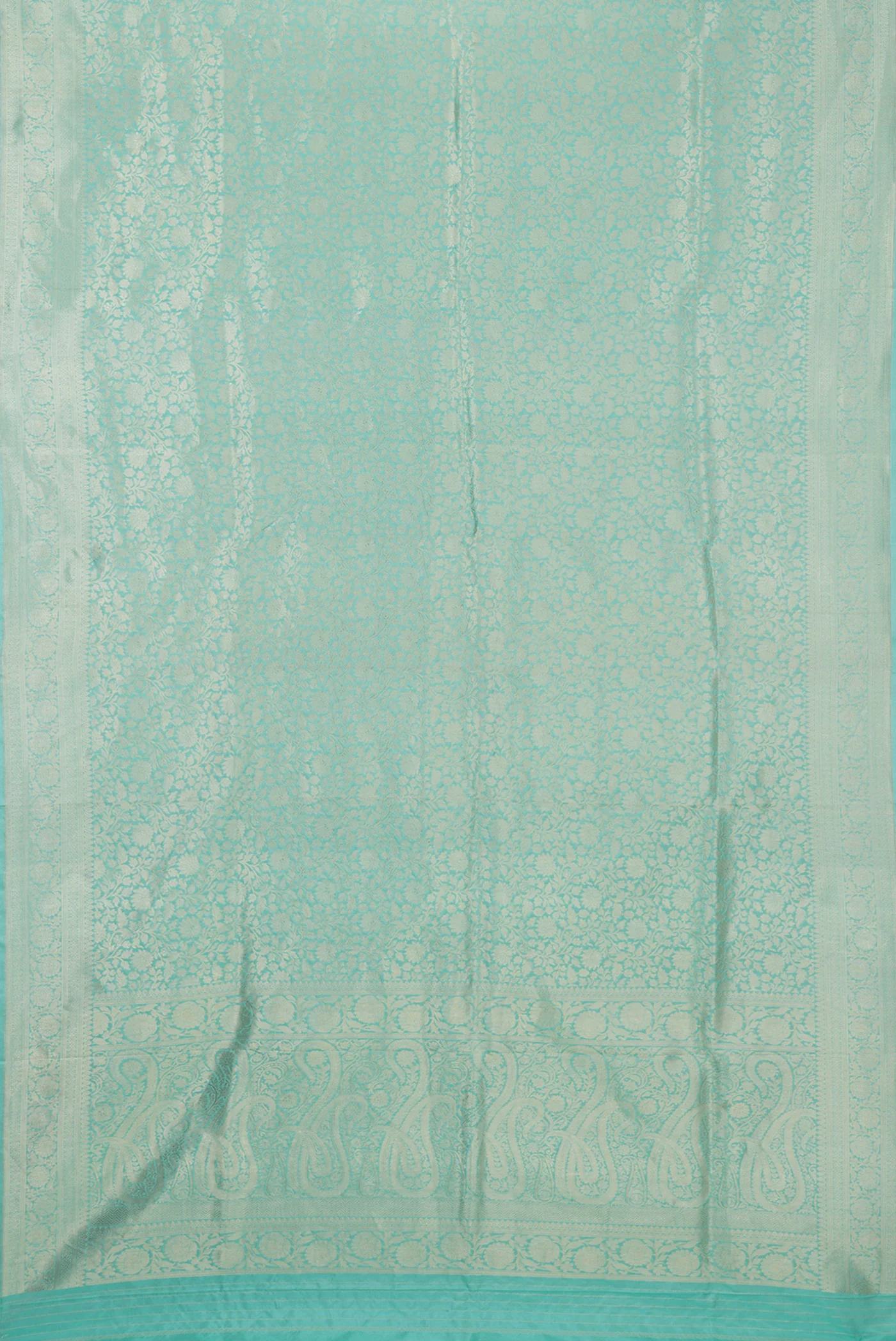 Light Blue Banarasi Silk Saree - Image 6