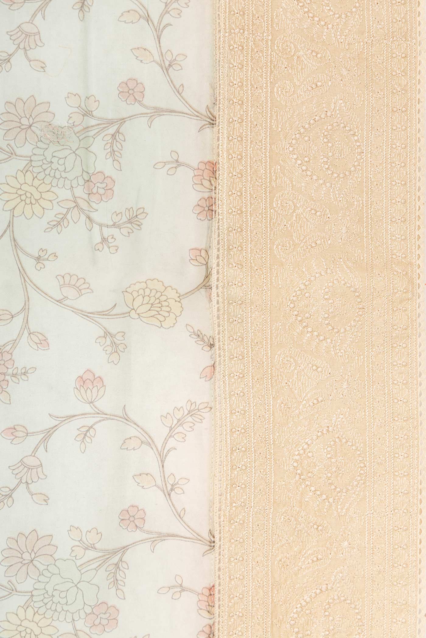 Light Blue Chanderi Silk Cotton Saree - Image 3